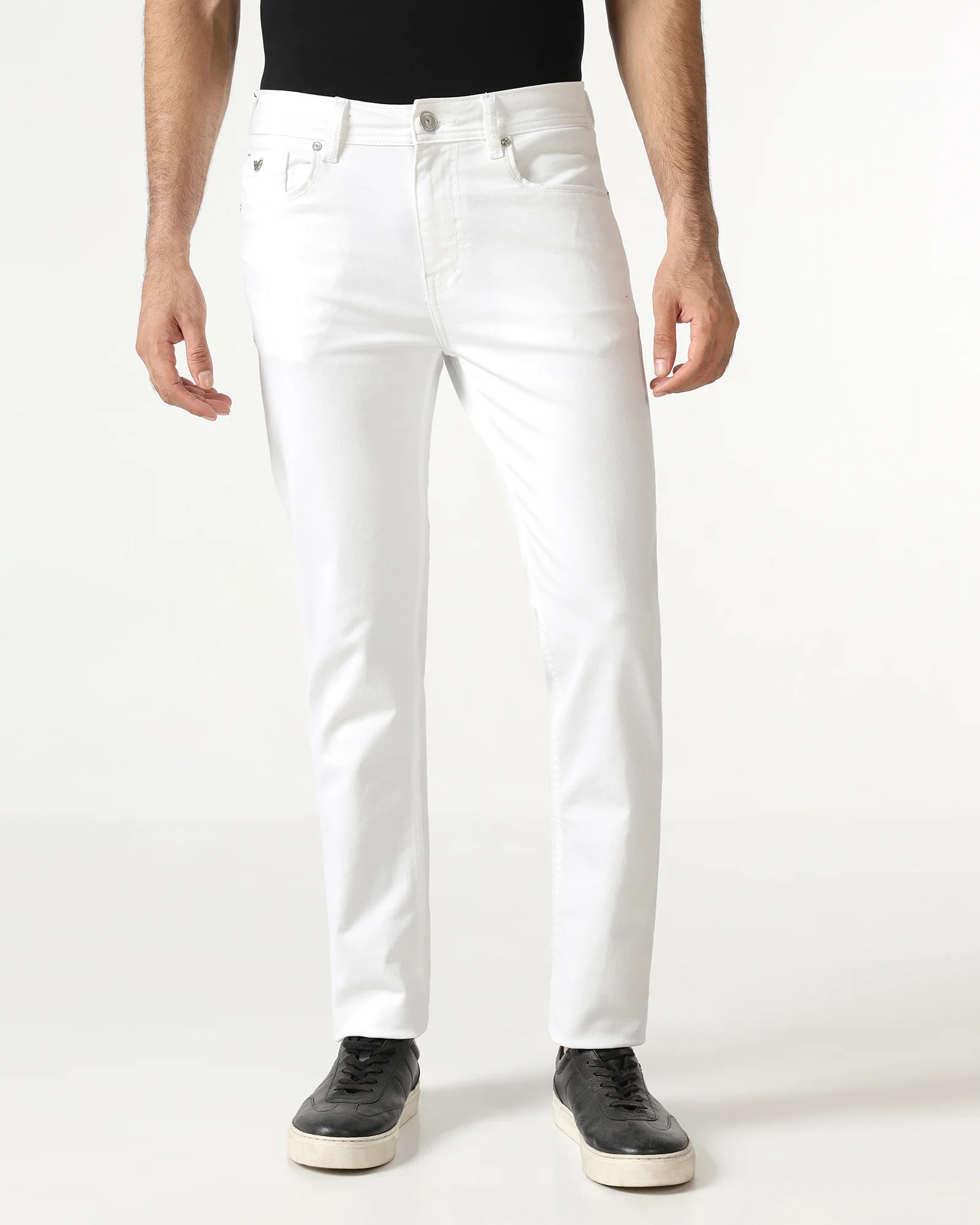 White Bleed Zero Slim Fit Jeans - Rene - Image 3
