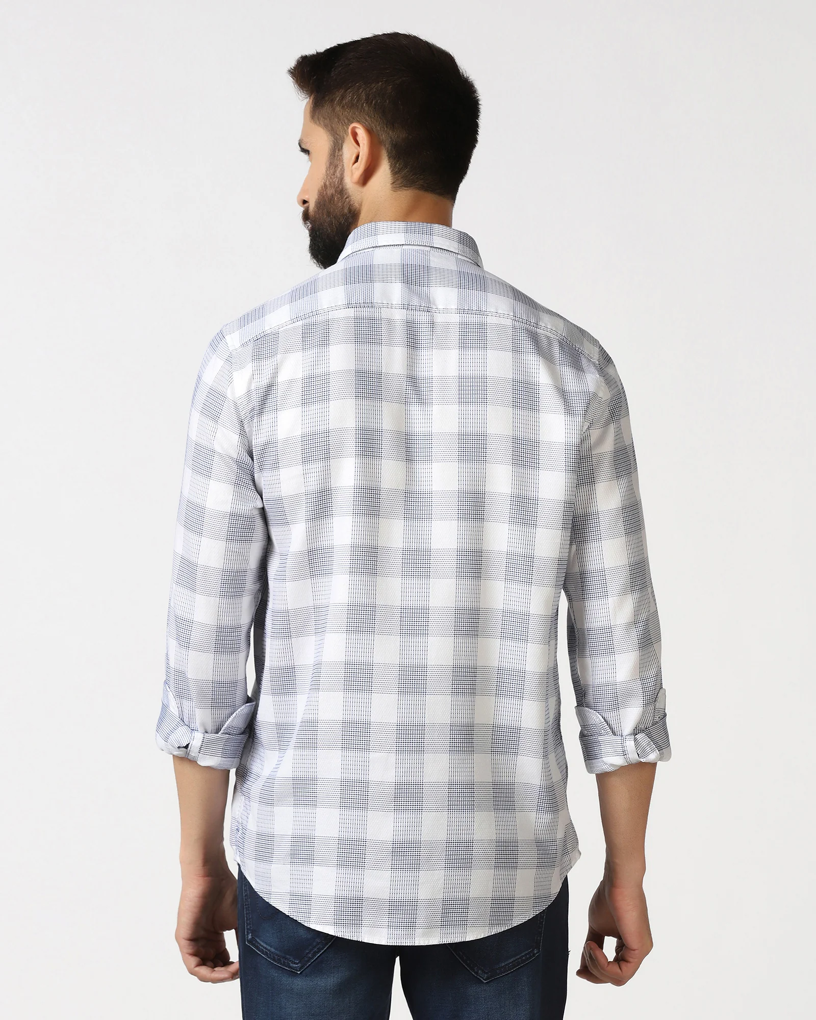 White Check Shirt - Recom - Image 2