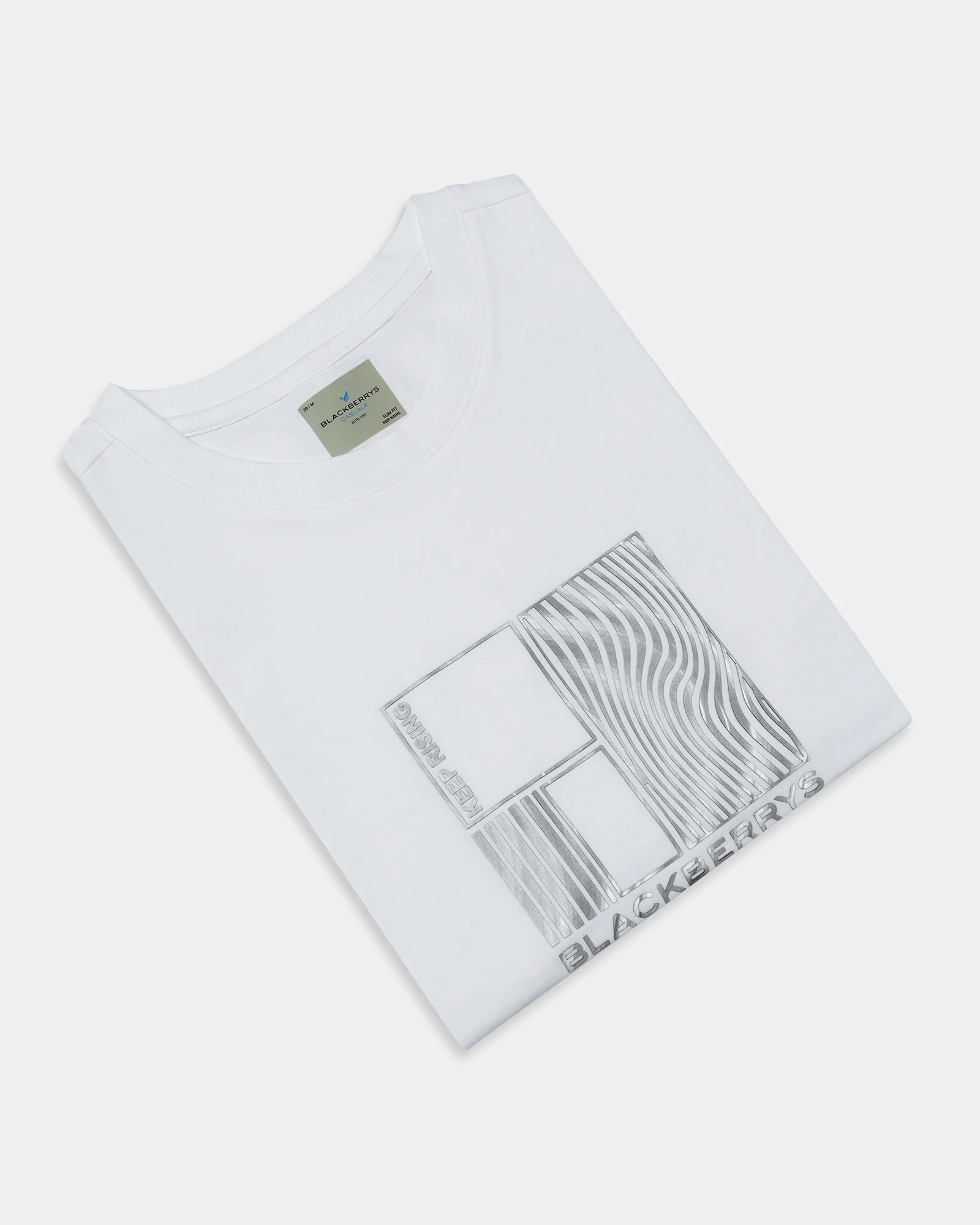 White Crew Neck Printed T-Shirt - Sybill - Image 5