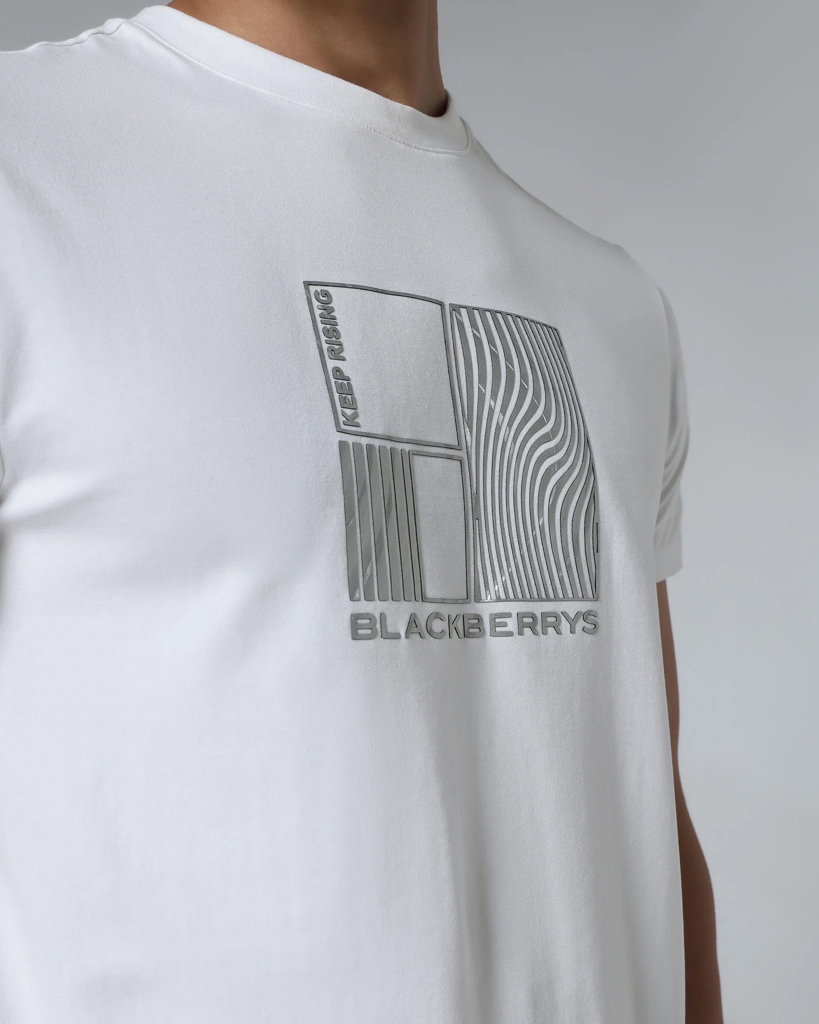 White Crew Neck Printed T-Shirt - Sybill - Image 8