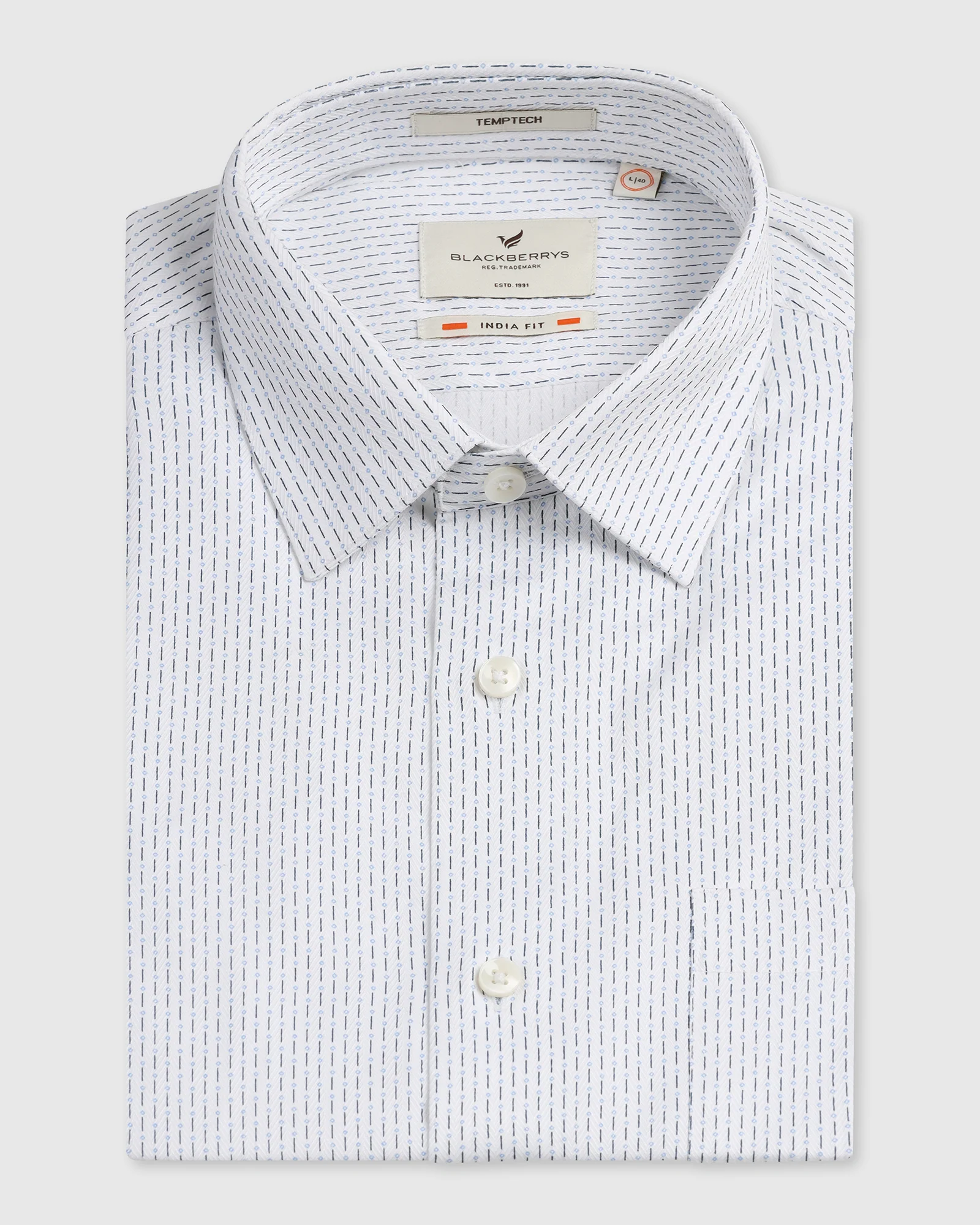 White Half Sleeve Unwrinkle Printed Shirt - Radiant - Image 5