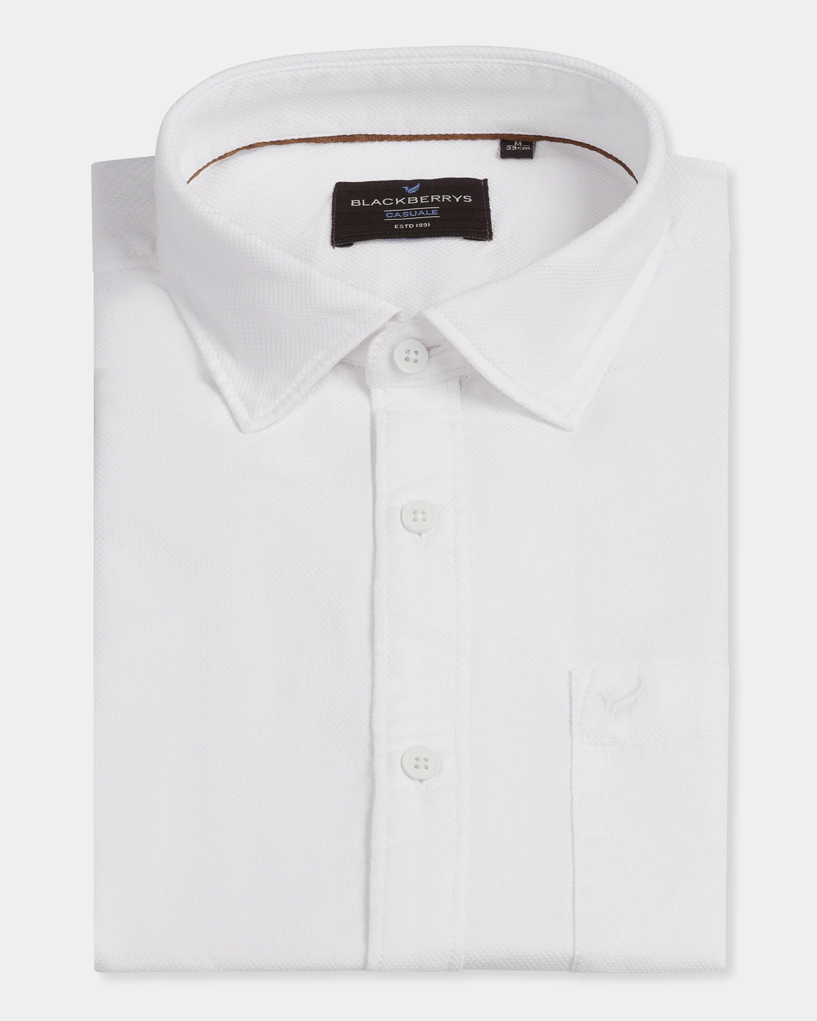 White Half Sleeve Textured Shirt - Caty - Image 5