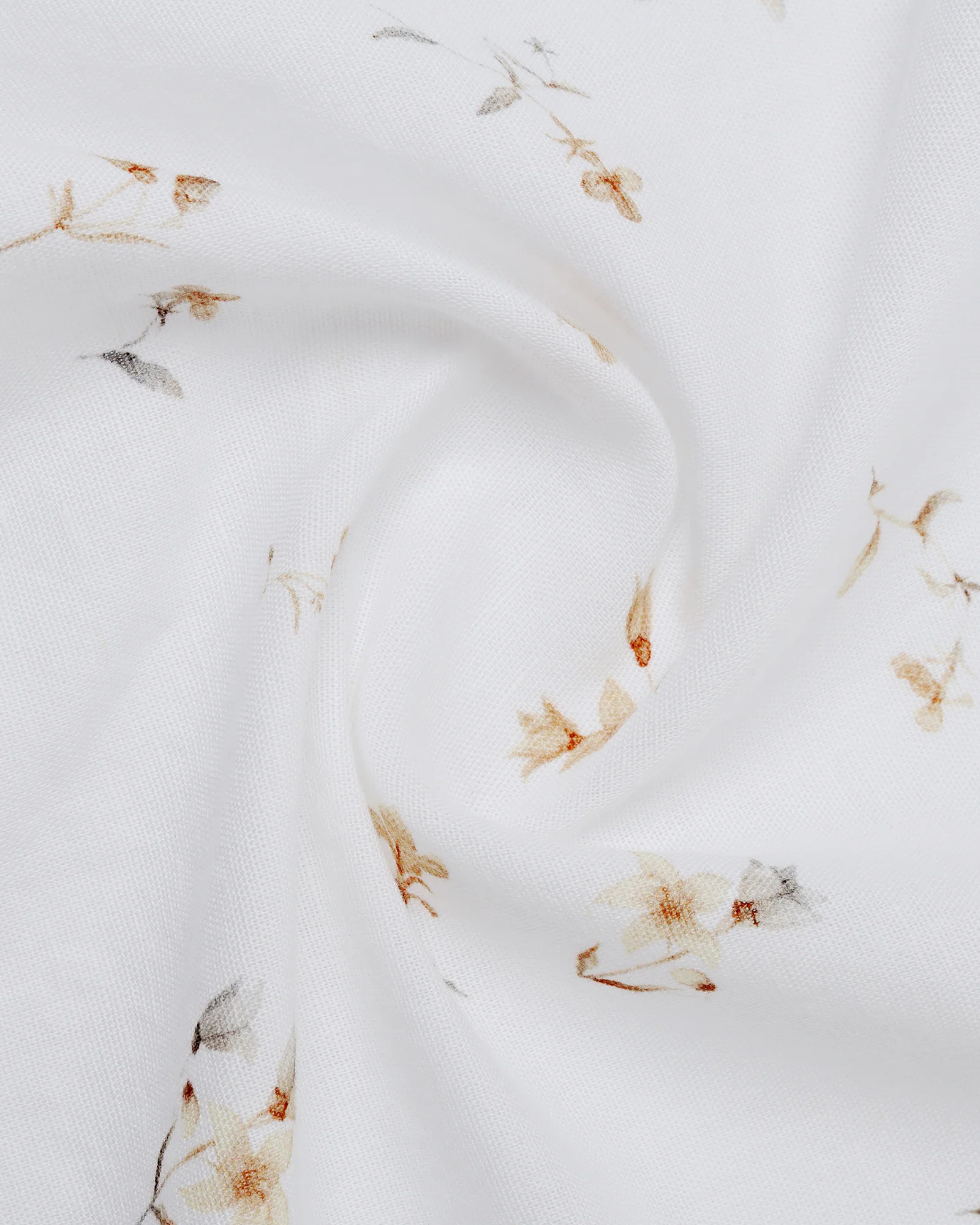 White Linen Printed Shirt - Arigo - Image 6
