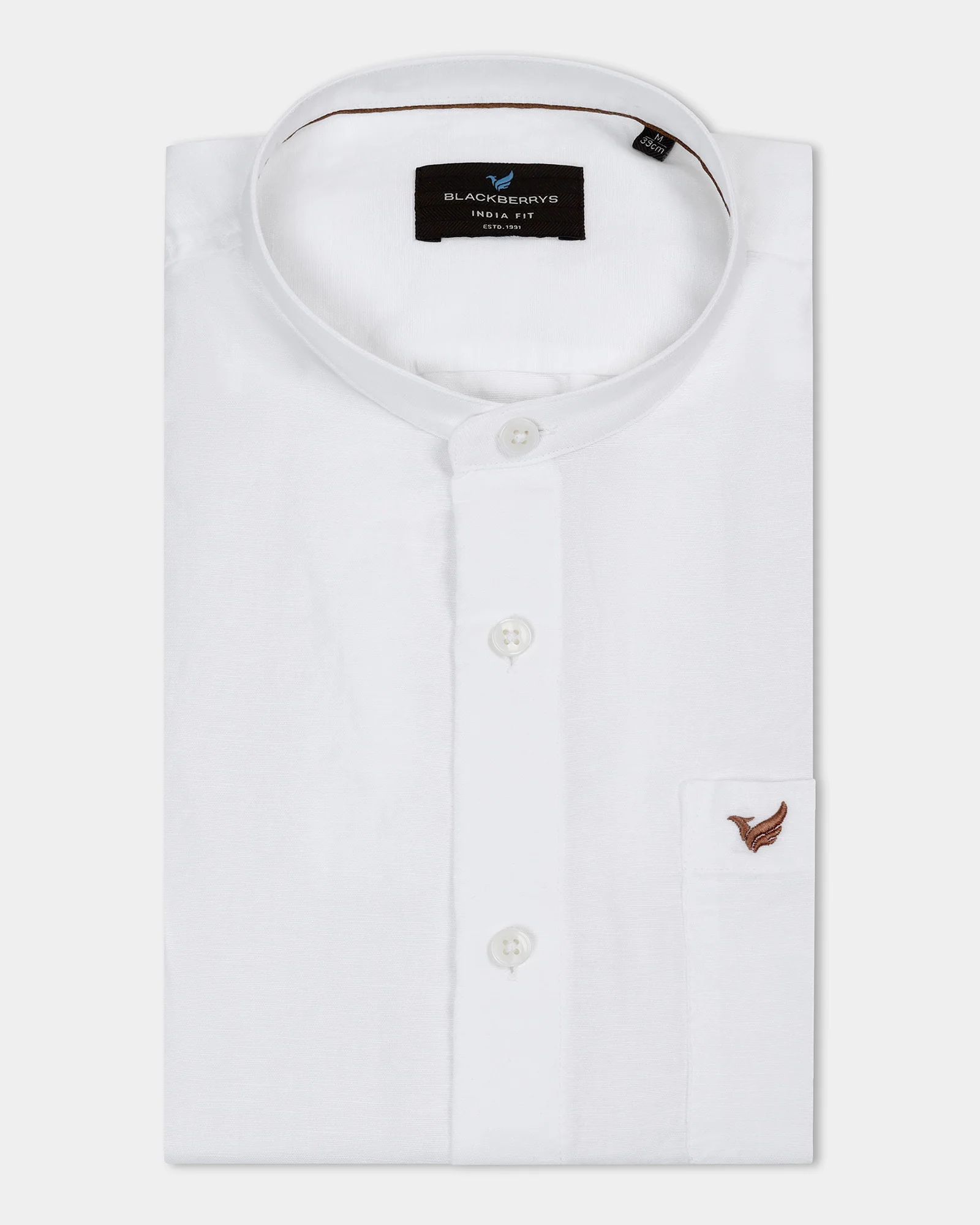 White Linen Solid Shirt - Cleo - Image 5