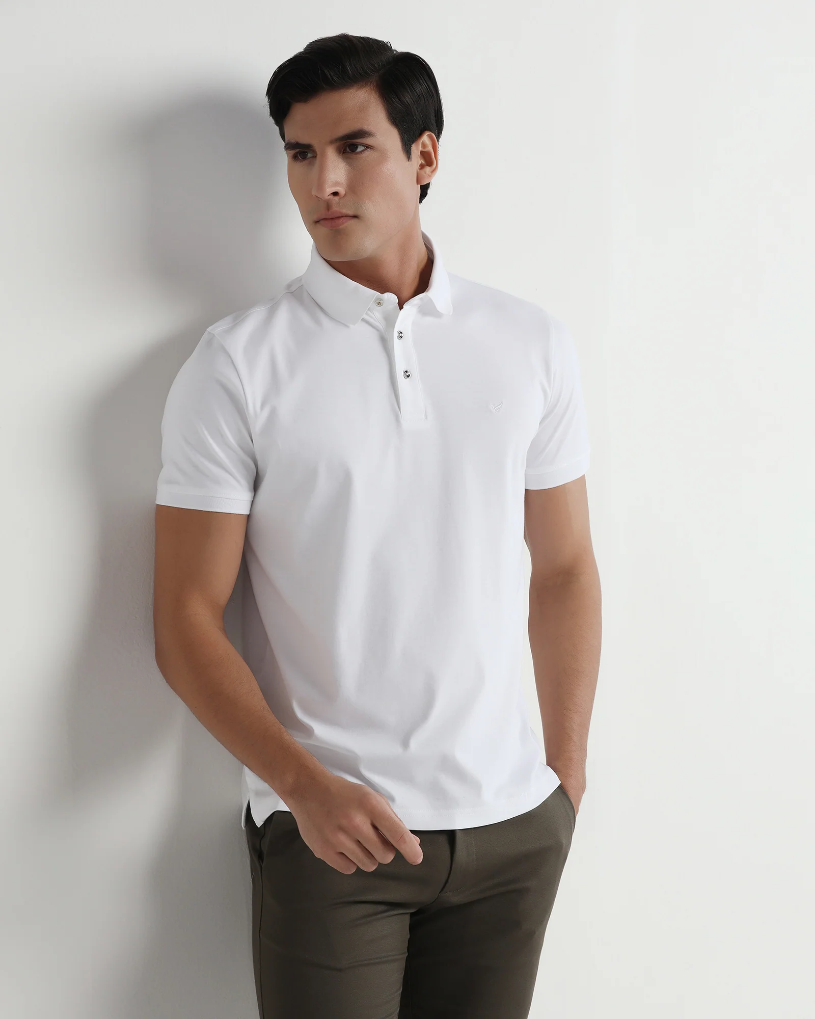White Luxe Solid Polo - Toll - Image 8