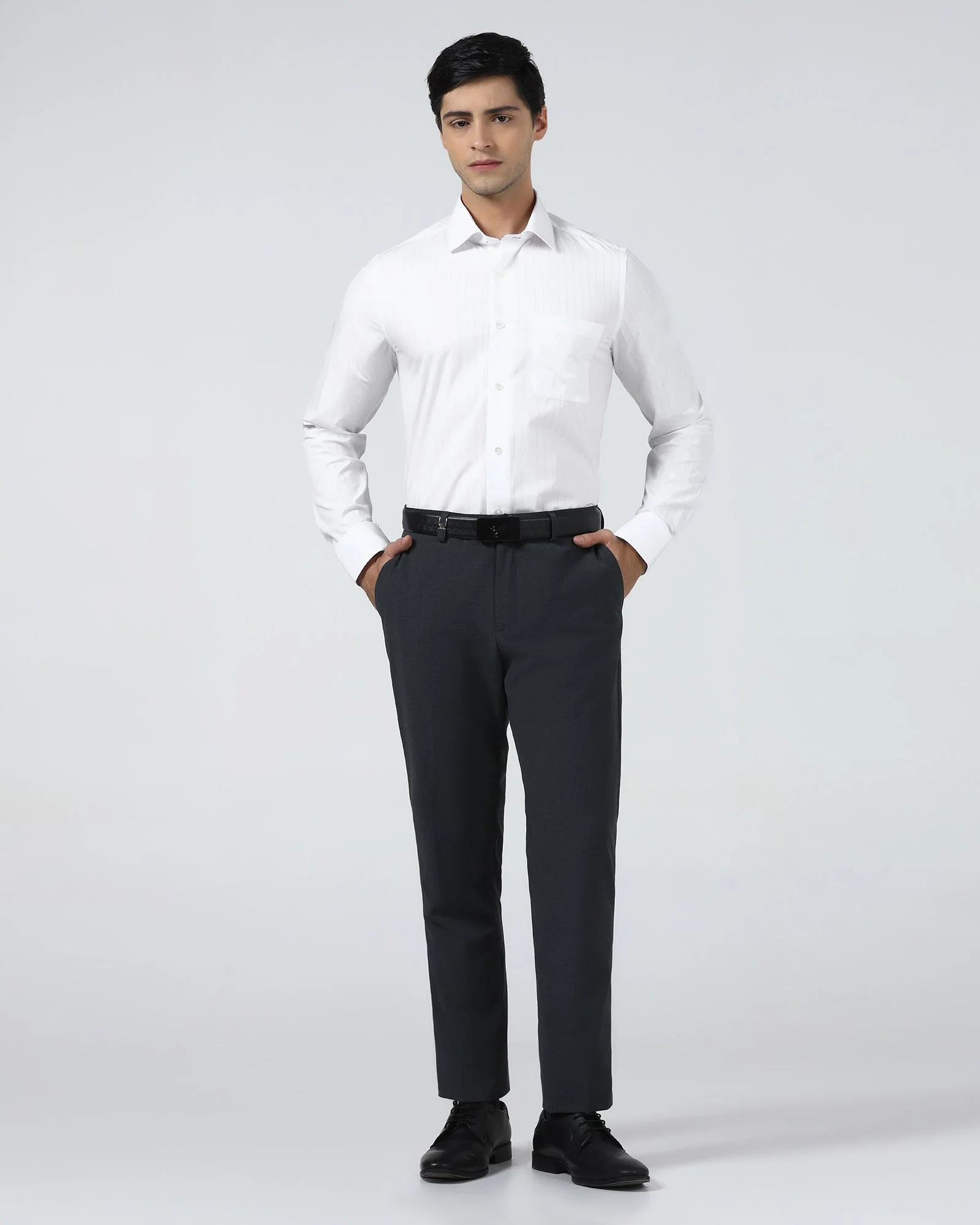 White Luxe Stripe Shirt - Oscar - Image 3