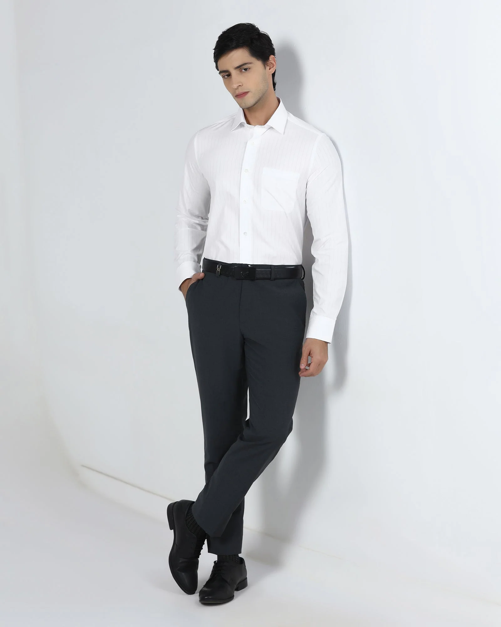 White Luxe Stripe Shirt - Oscar - Image 7