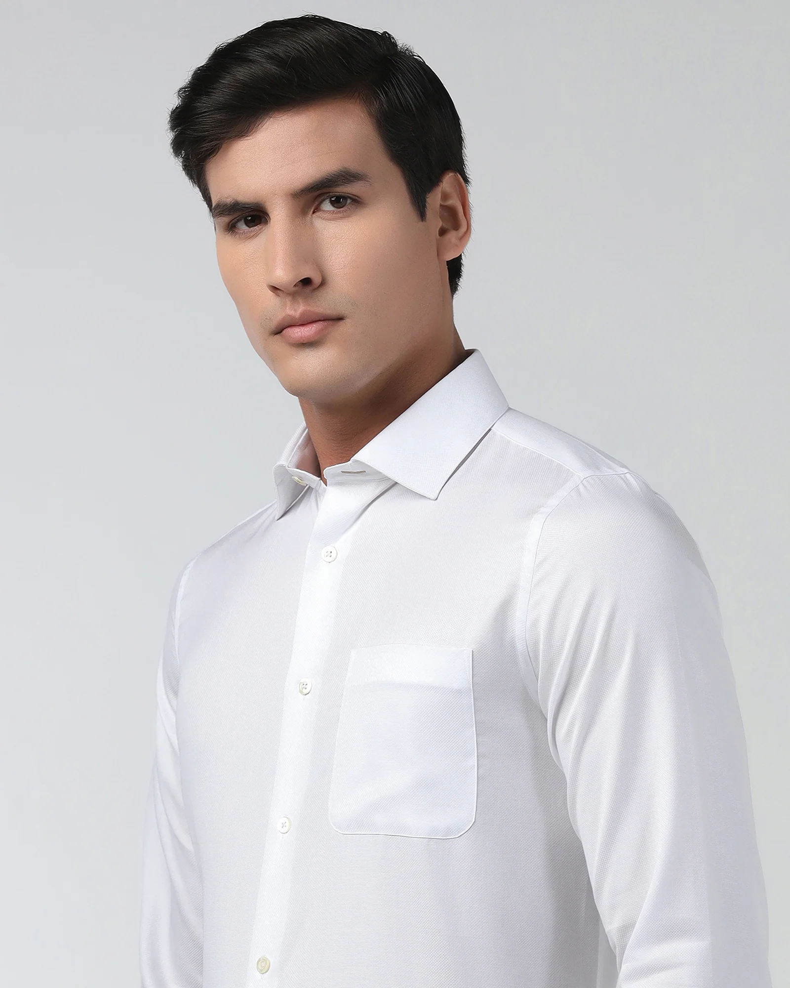 White Luxe Textured Shirt - Twix - Image 4