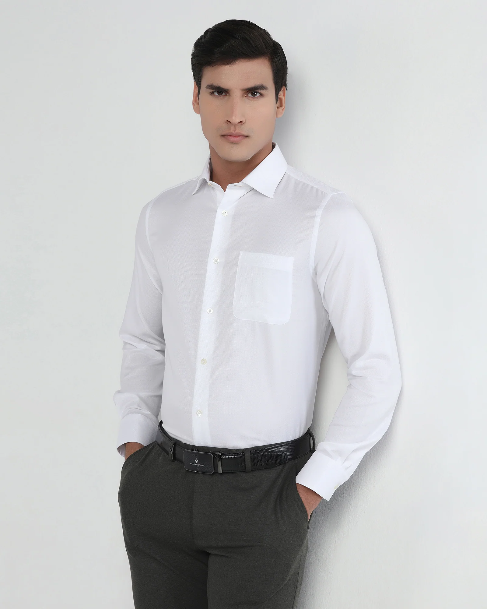 White Luxe Textured Shirt - Twix - Image 7