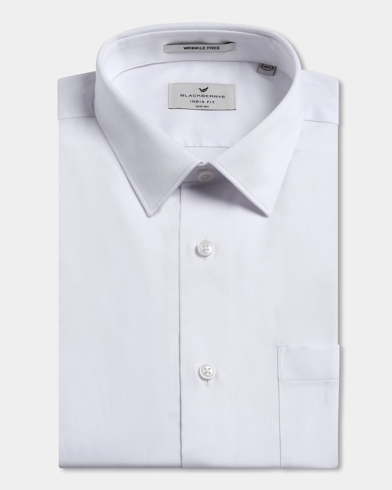 White Unwrinkle Solid Shirt - Sailor - Image 5