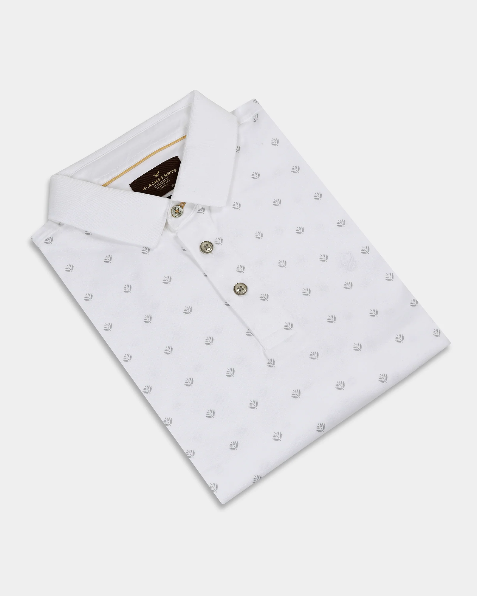 White Printed Polo - Joey - Image 5