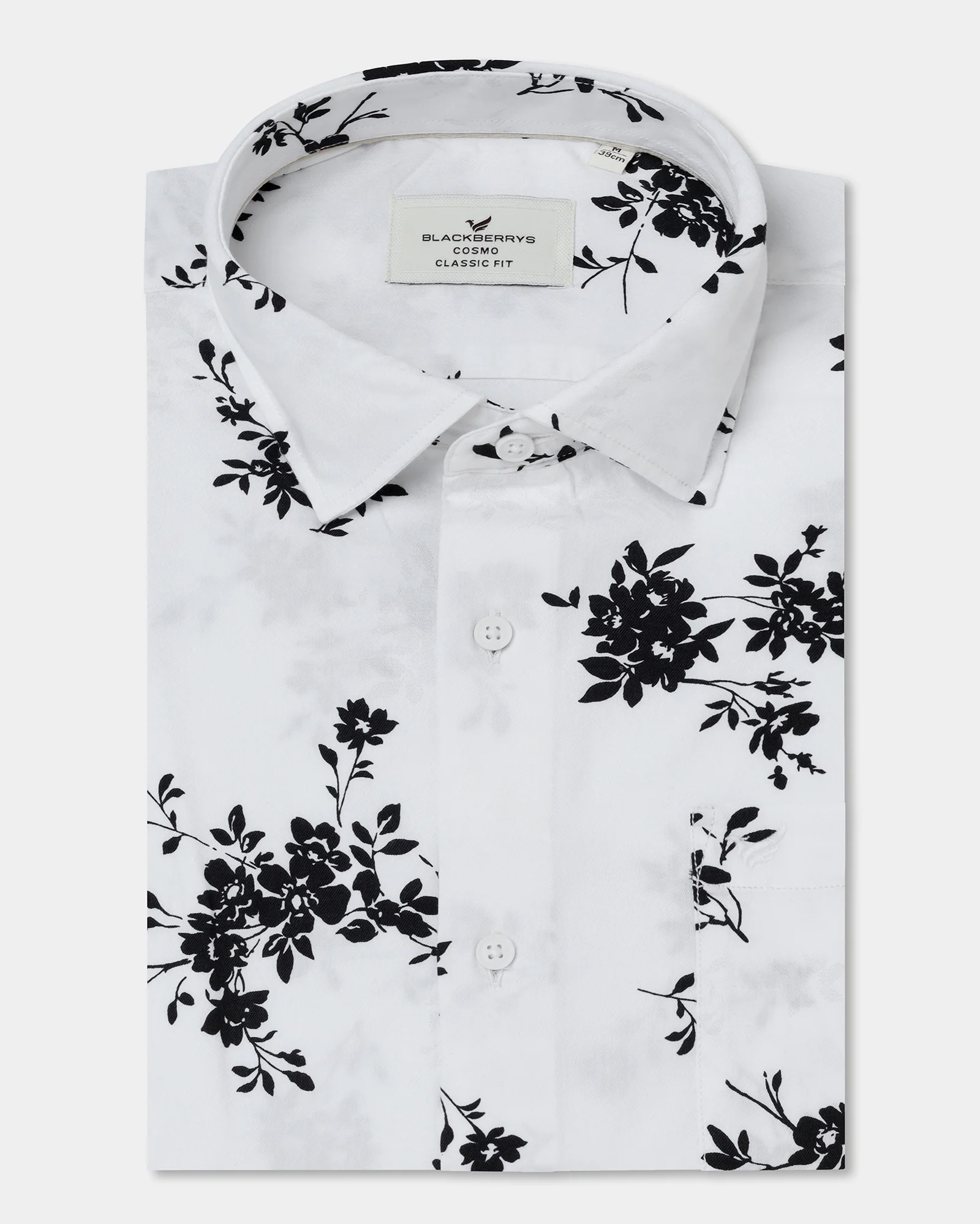White Half Sleeve Printed Shirt - Hobson - Image 5