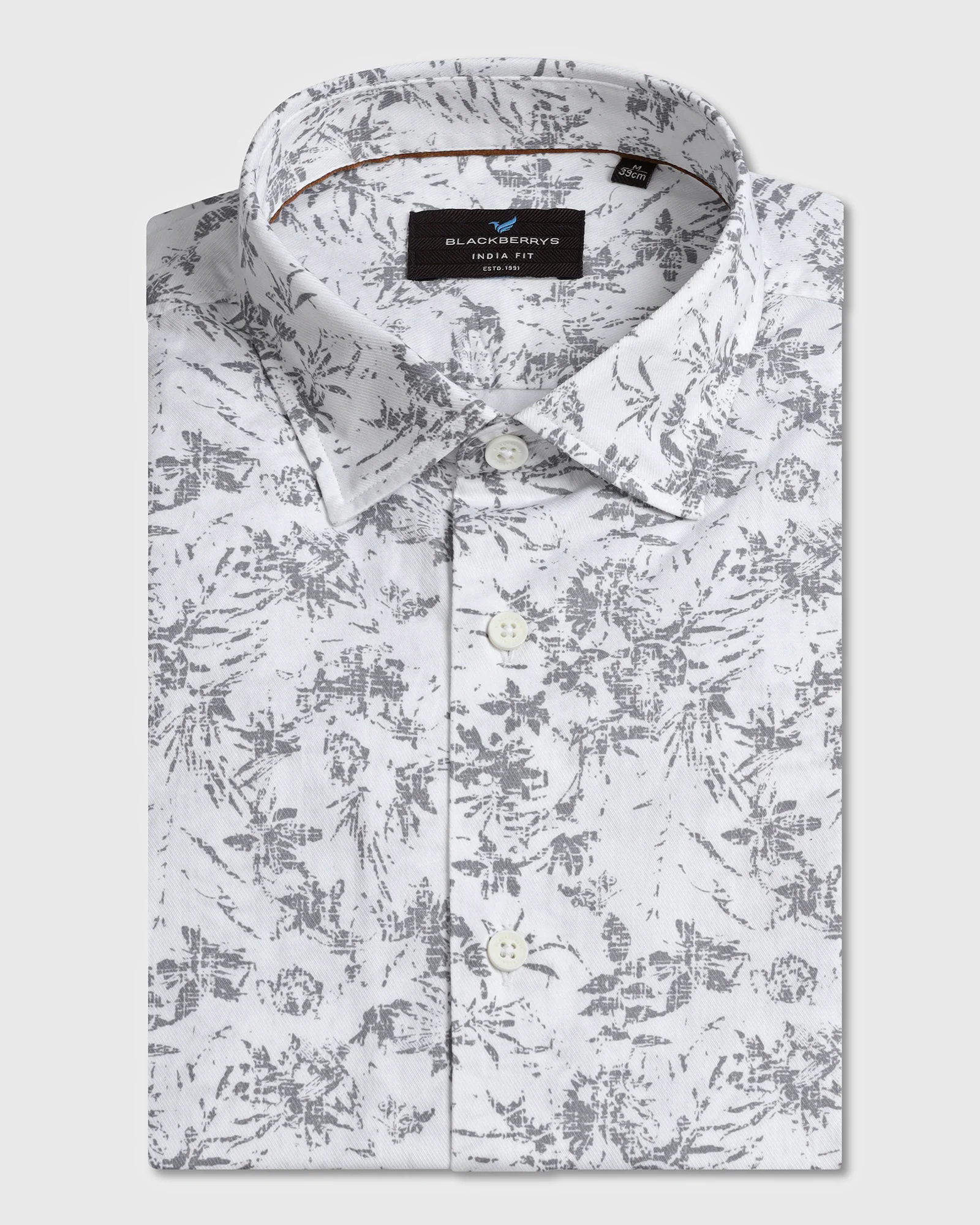 White Printed Shirt - Holten - Image 5