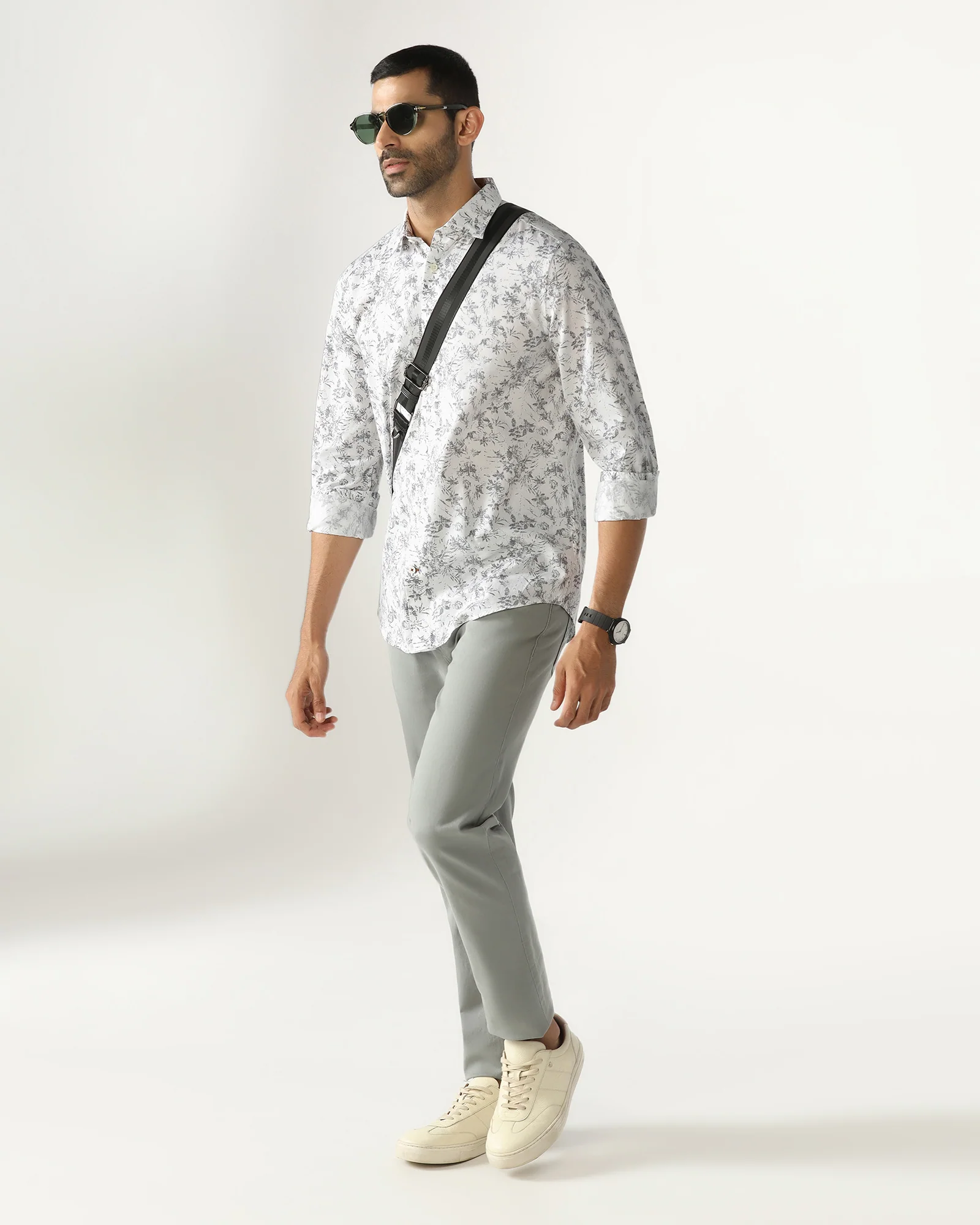 White Printed Shirt - Holten - Image 7