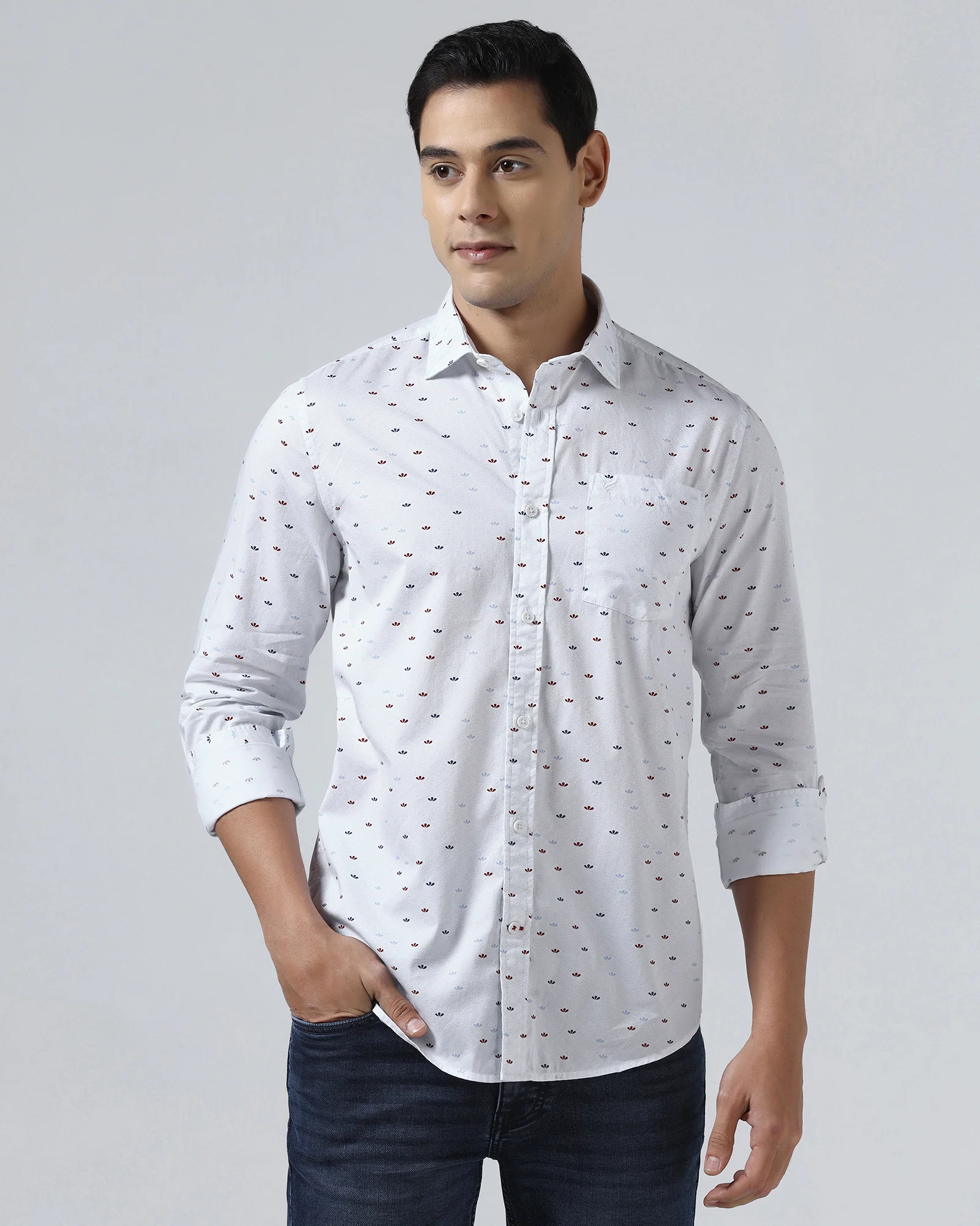 White Printed Shirt - Tobas