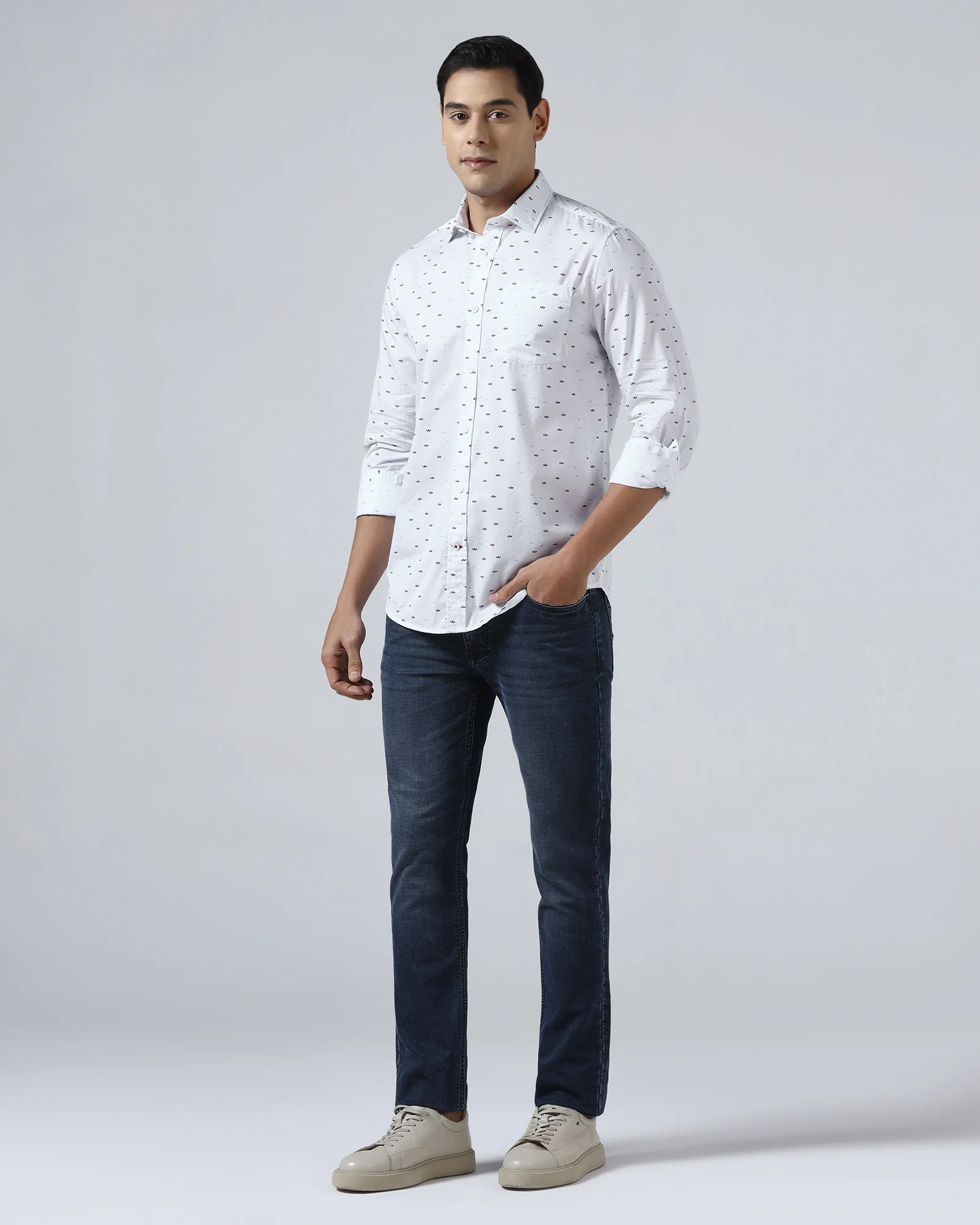 White Printed Shirt - Tobas - Image 3