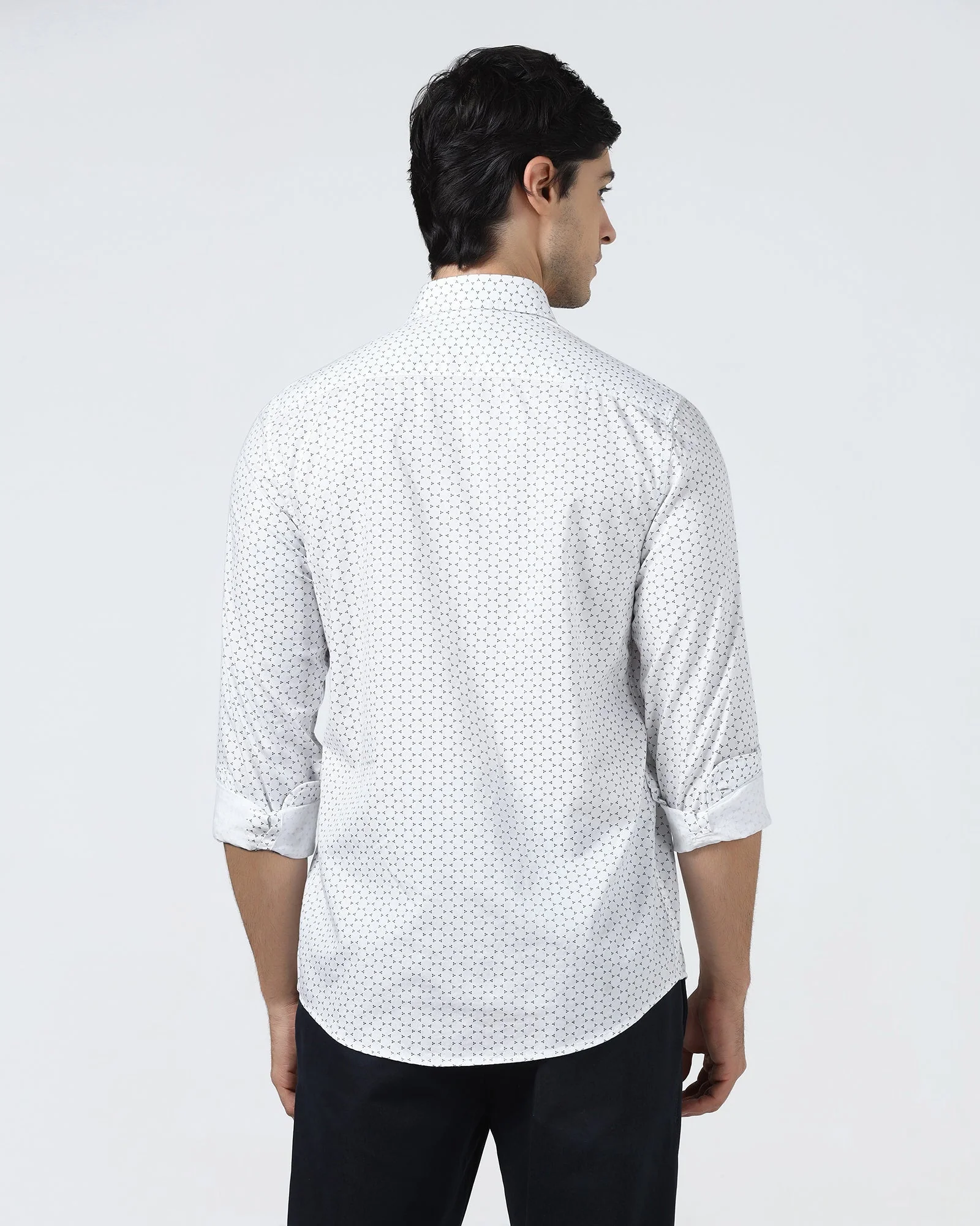 White Printed Shirt - Zovik - Image 3