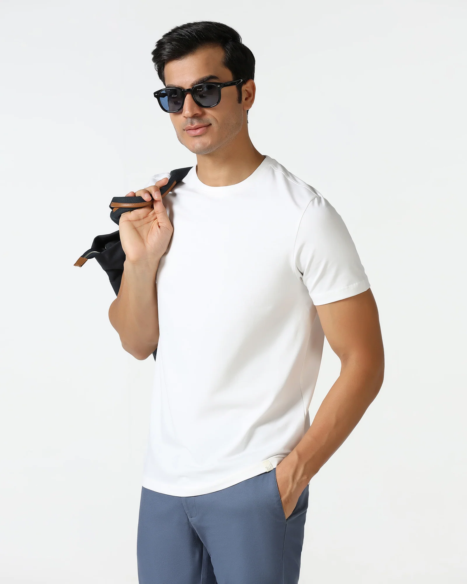 Must Haves White Crew Neck Solid T-Shirt - Twin - Image 7
