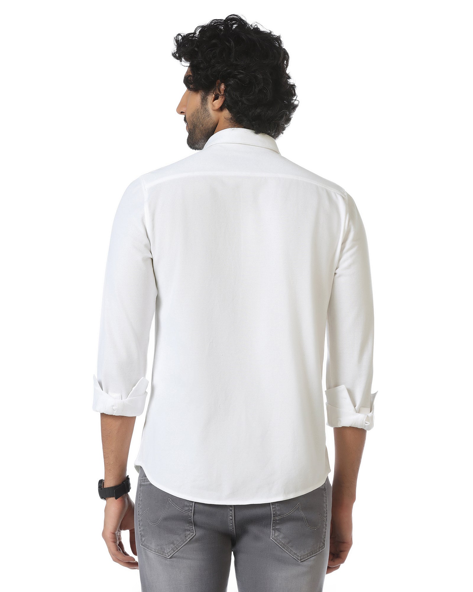 White Solid Shirt - Diaz - Image 2