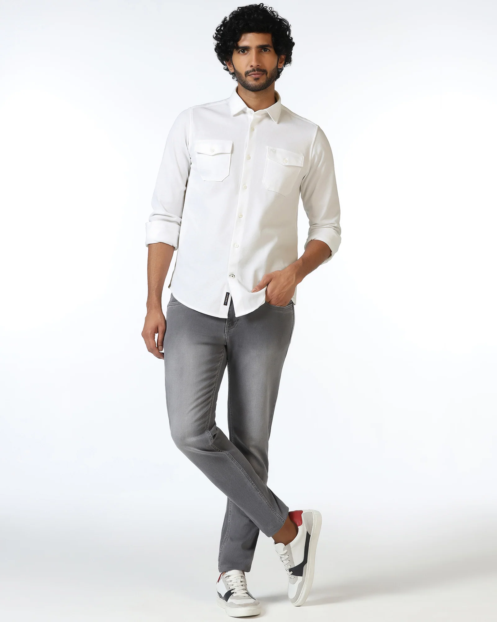 White Solid Shirt - Diaz - Image 3