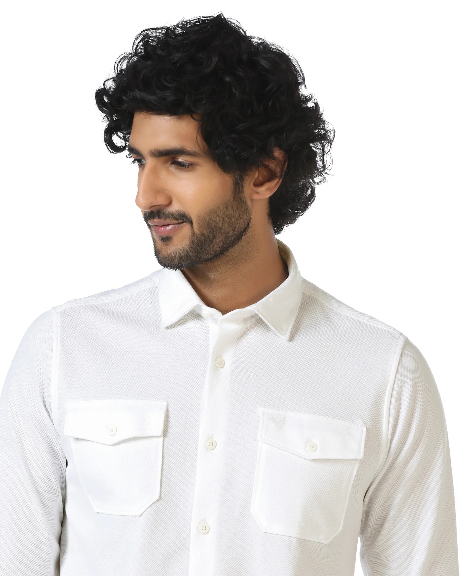 White Solid Shirt - Diaz - Image 4