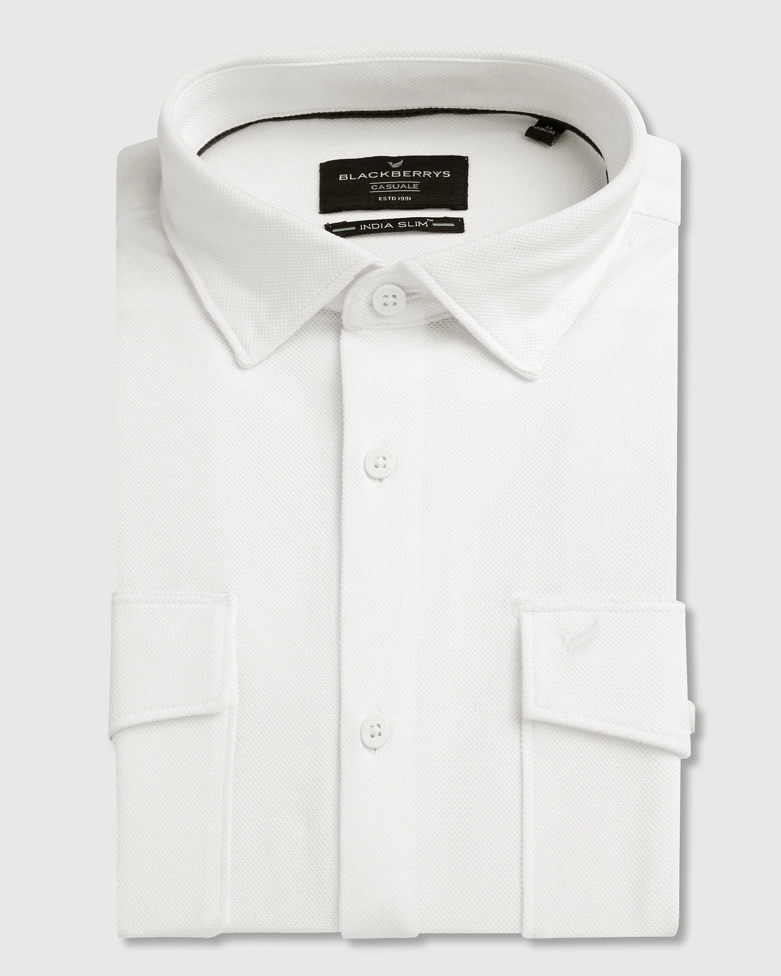White Solid Shirt - Diaz - Image 5