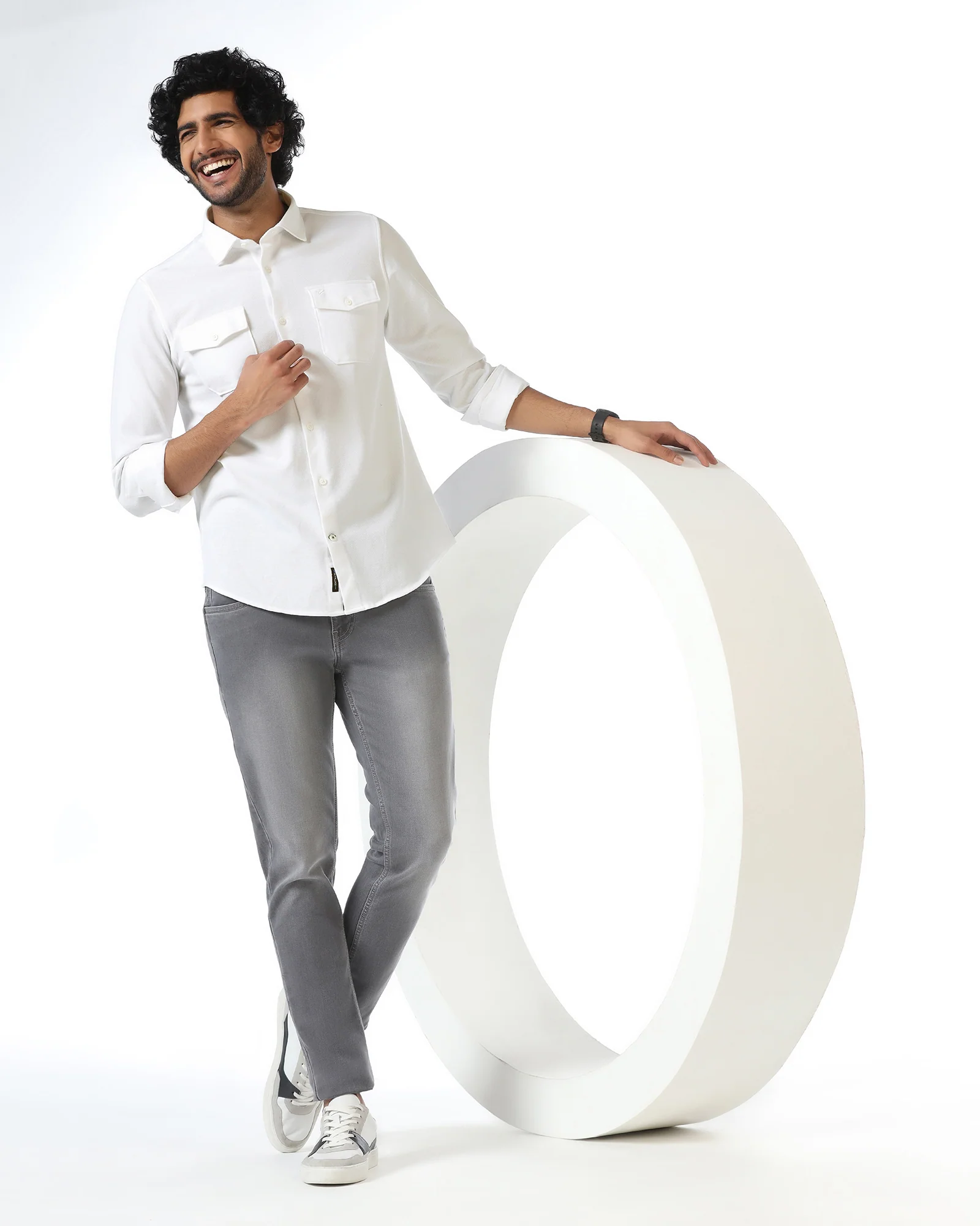 White Solid Shirt - Diaz - Image 7