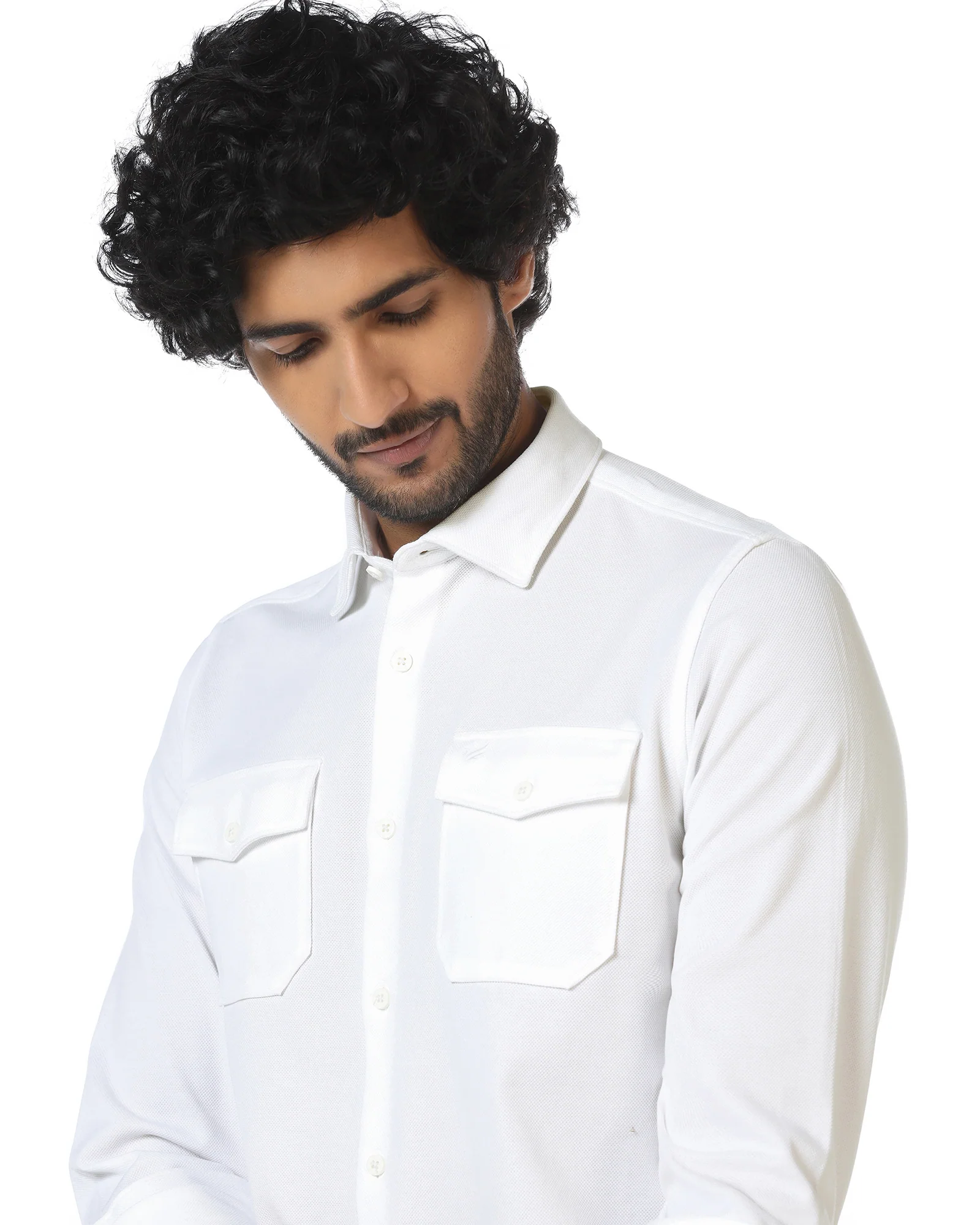 White Solid Shirt - Diaz - Image 8