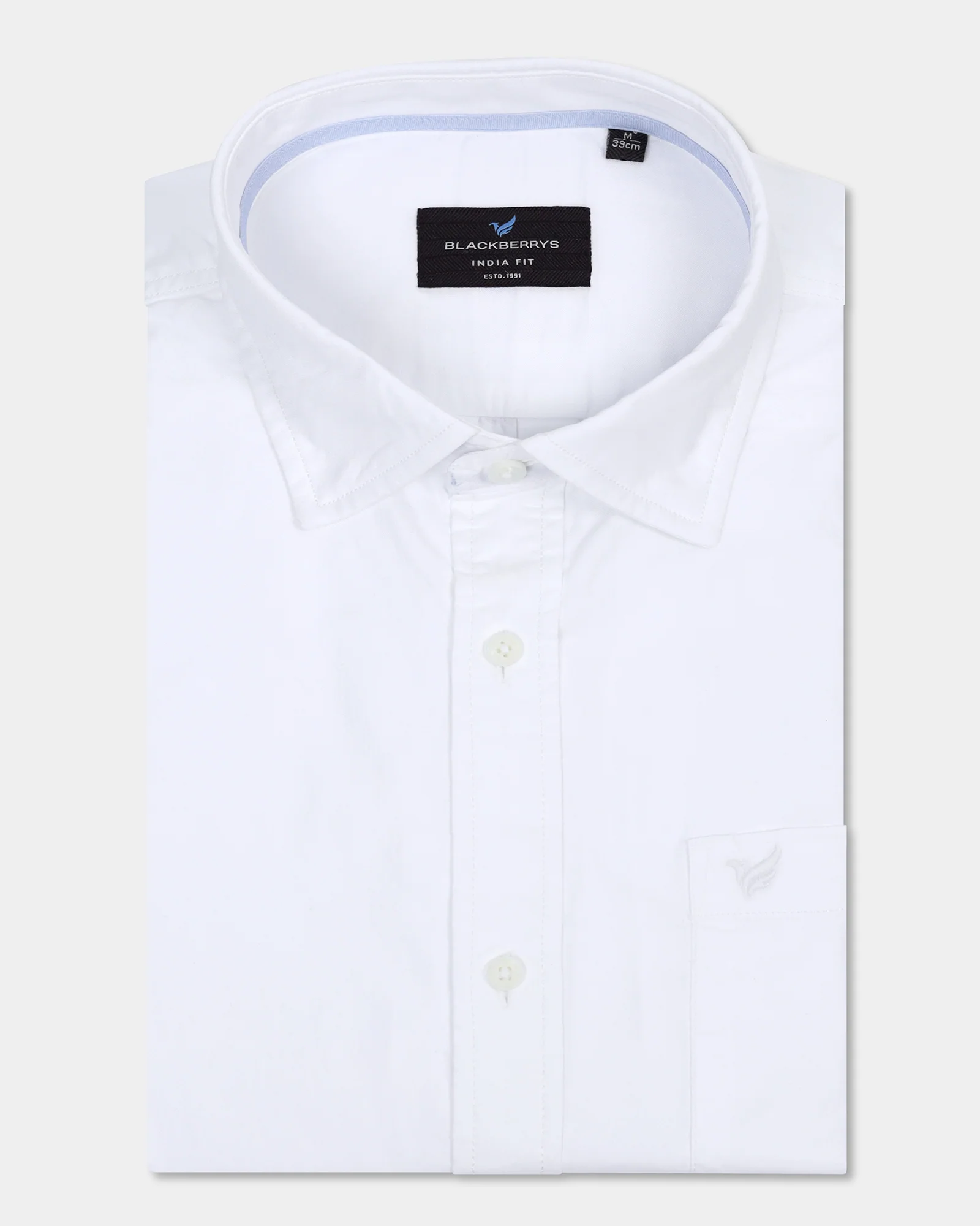 White Half Sleeve Solid Shirt - Trun - Image 5