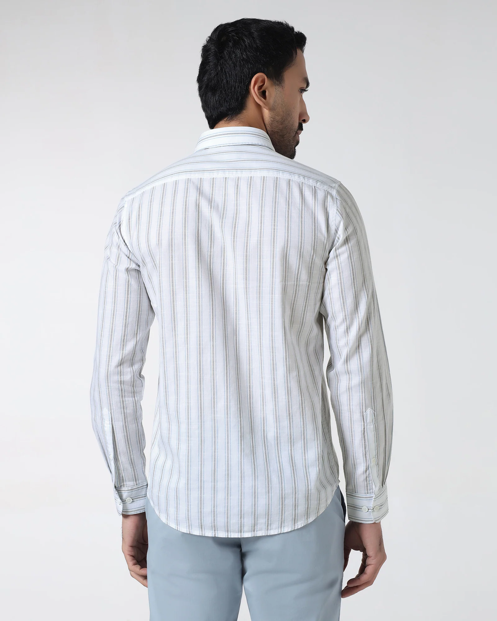 White Stripe Shirt - Lekor - Image 2