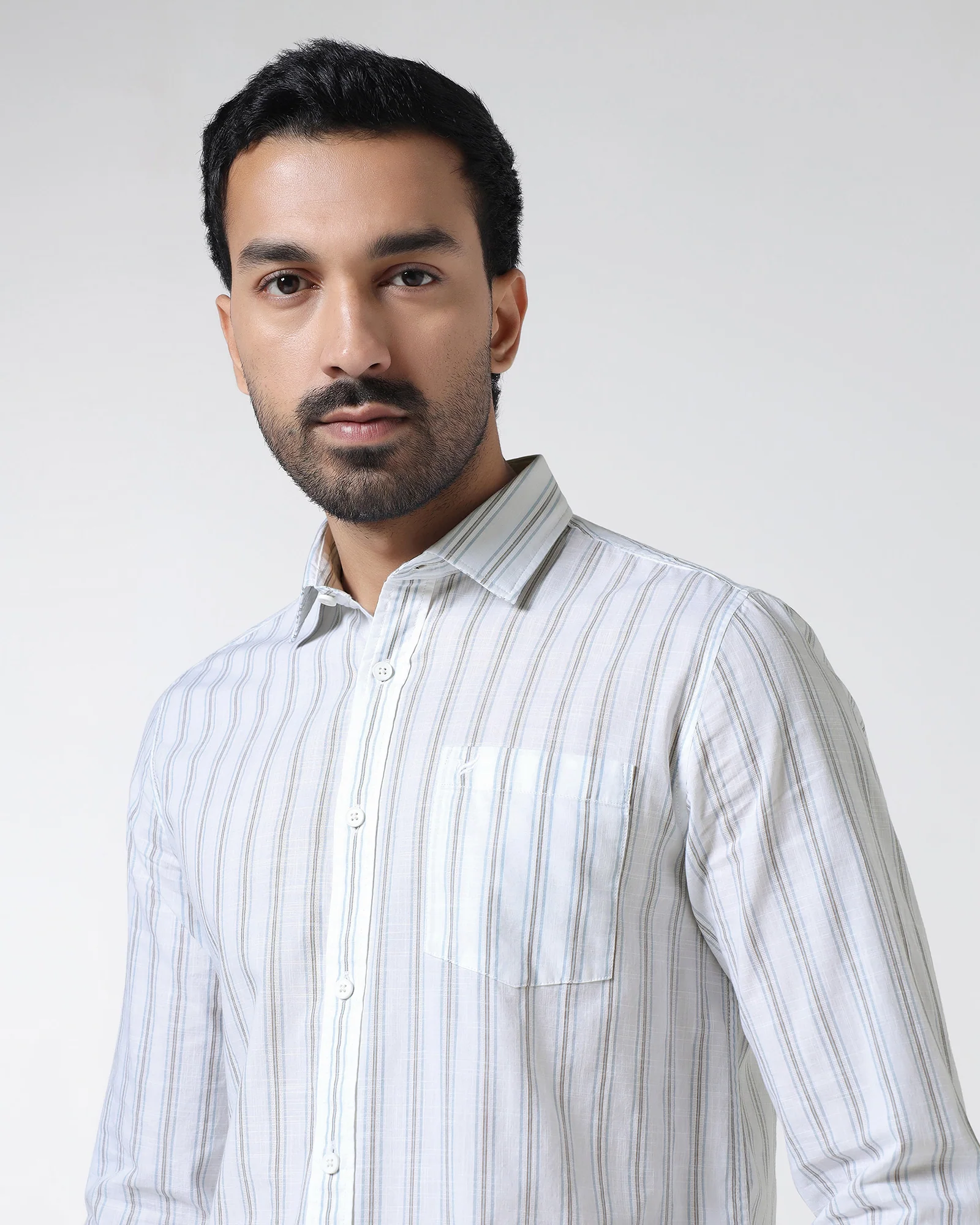 White Stripe Shirt - Lekor - Image 4