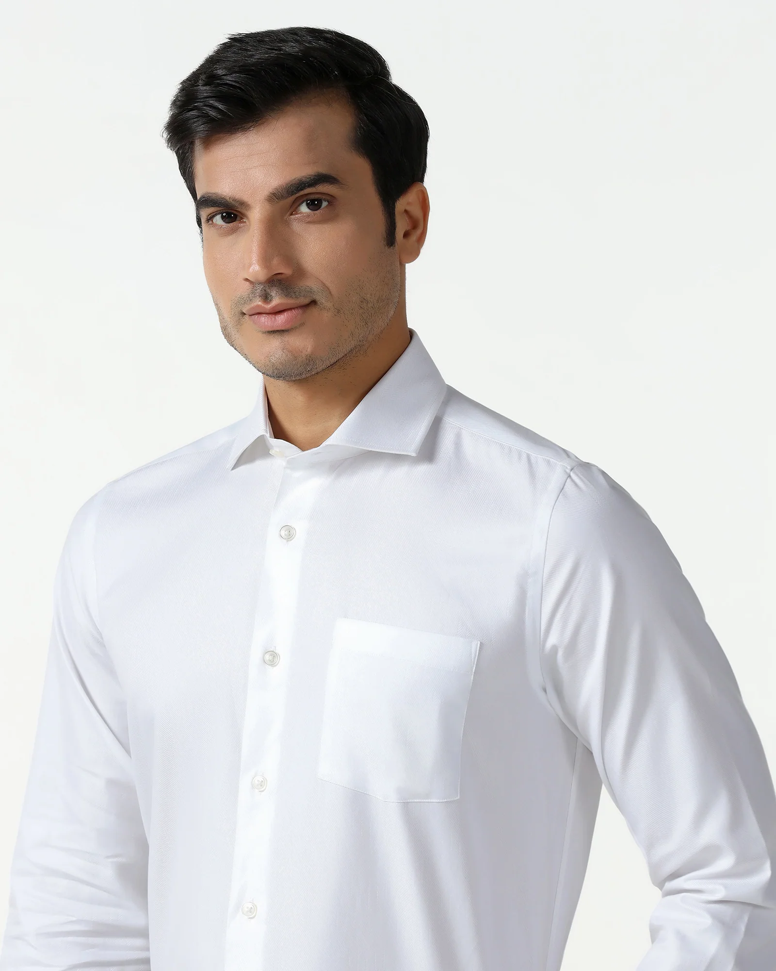 Super White Jacquard Shirt - Albion - Image 4