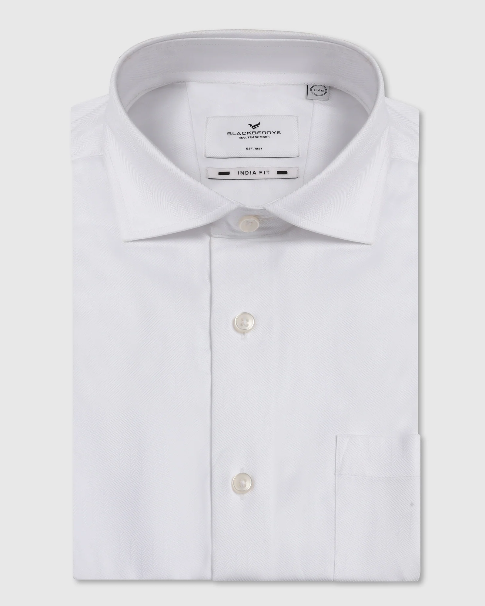 Super White Jacquard Shirt - Albion - Image 5