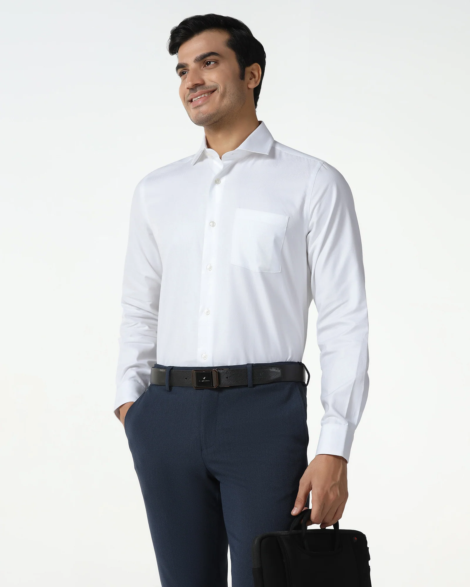 Super White Jacquard Shirt - Albion - Image 7