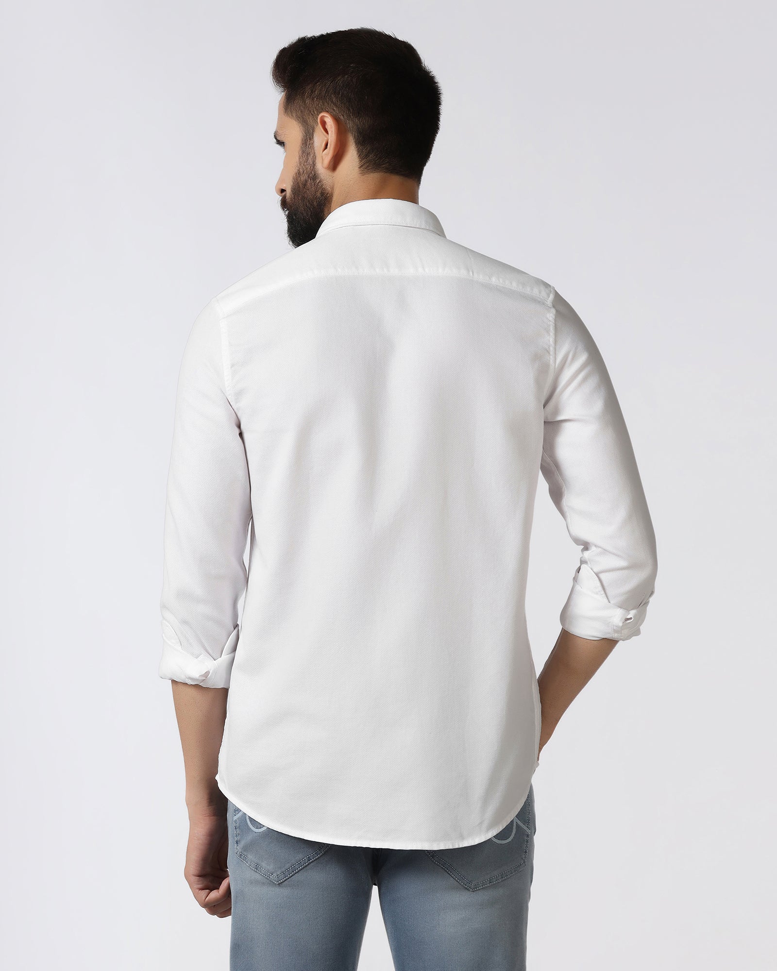 White Textured Shirt - Caty - Image 2