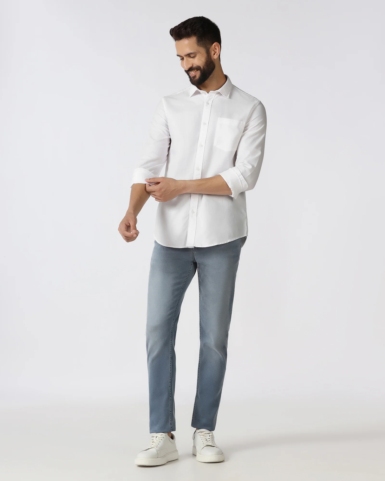White Textured Shirt - Caty - Image 3
