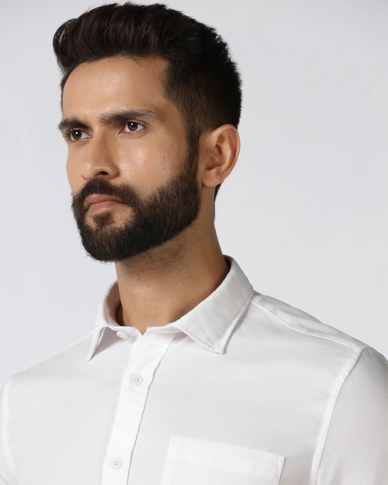 White Textured Shirt - Caty - Image 4