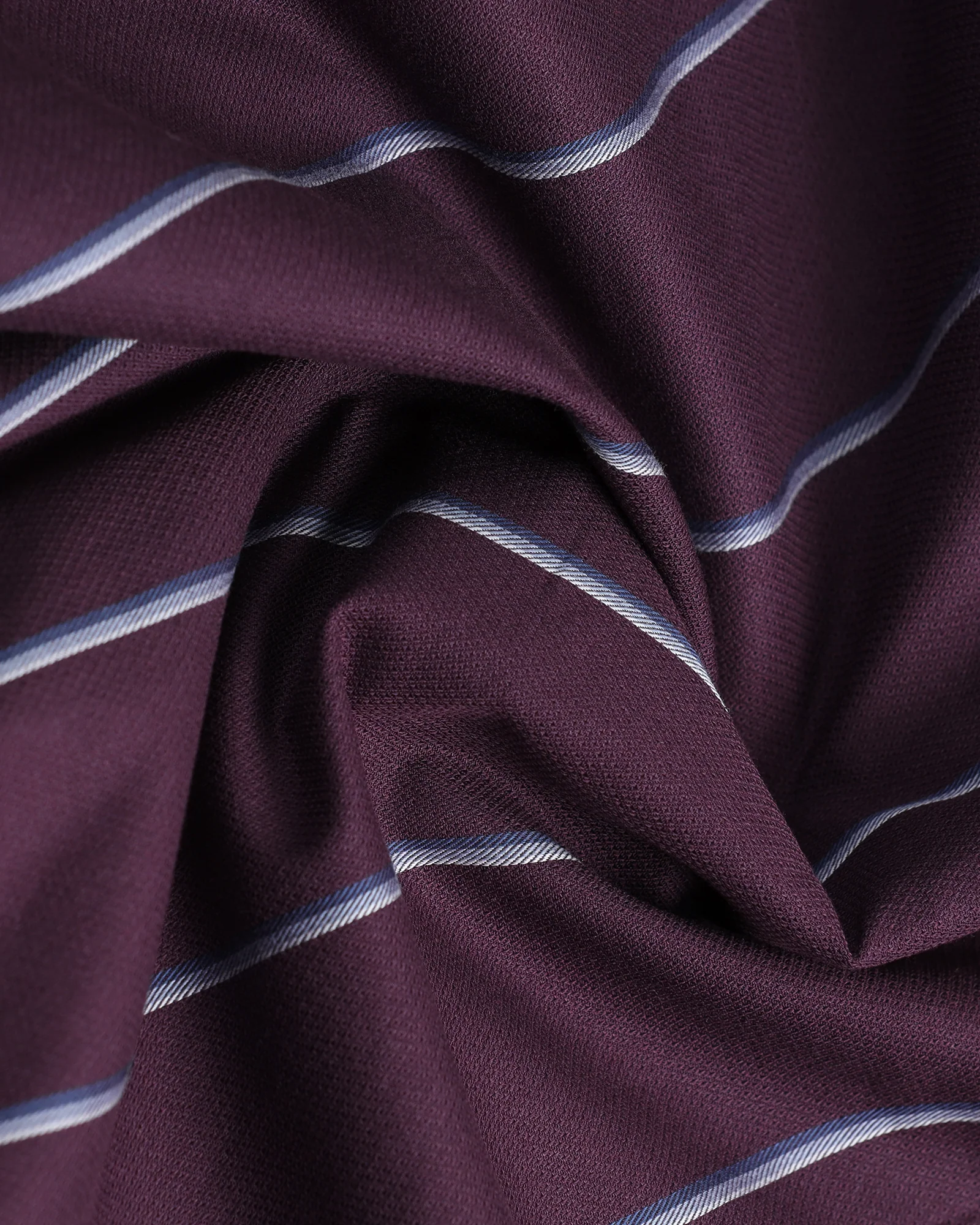 Wine Half Sleeve Stripe Shirt - Huon - Image 6