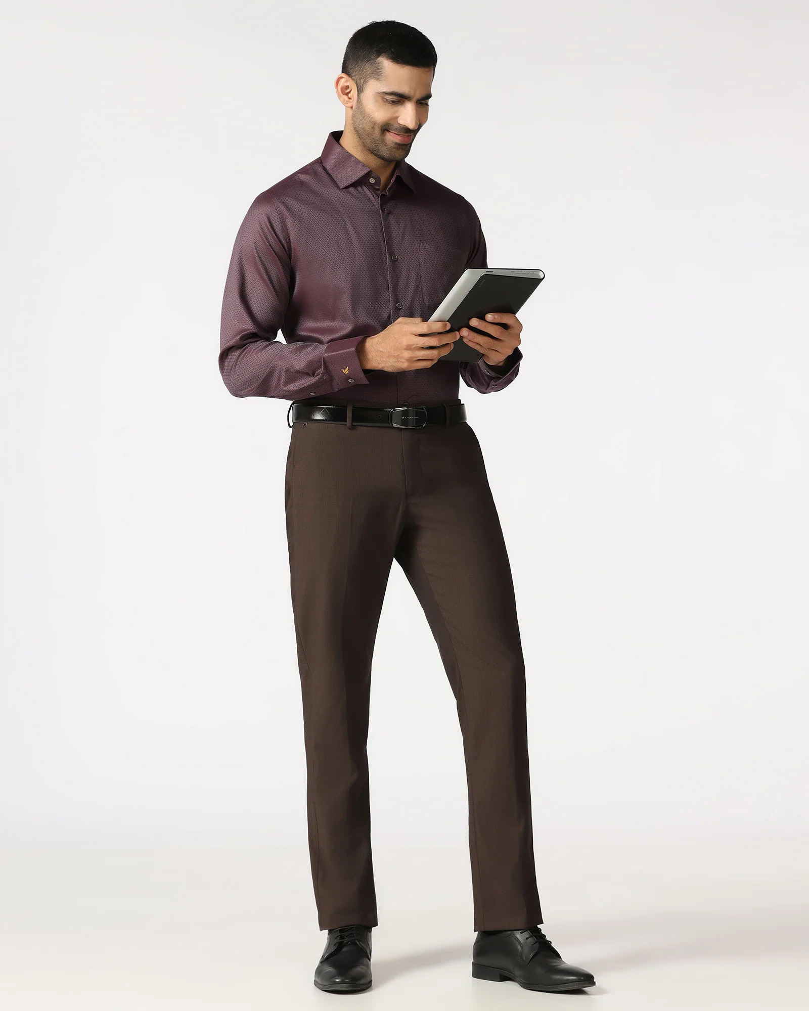 Wine Luxe Jacquard Shirt - Mirror - Image 8