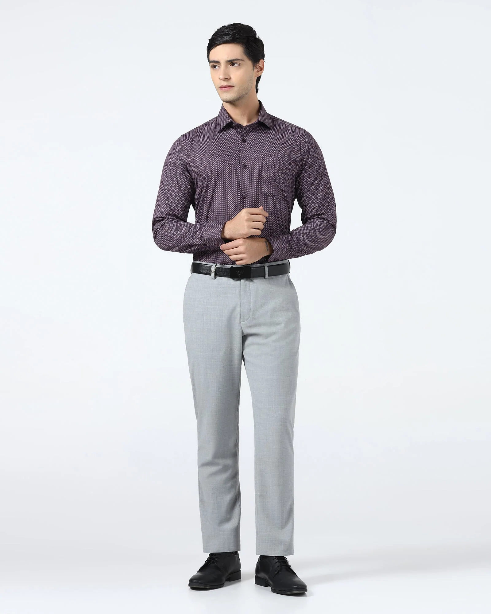 Wine Printed Shirt - Cyrus - Image 3
