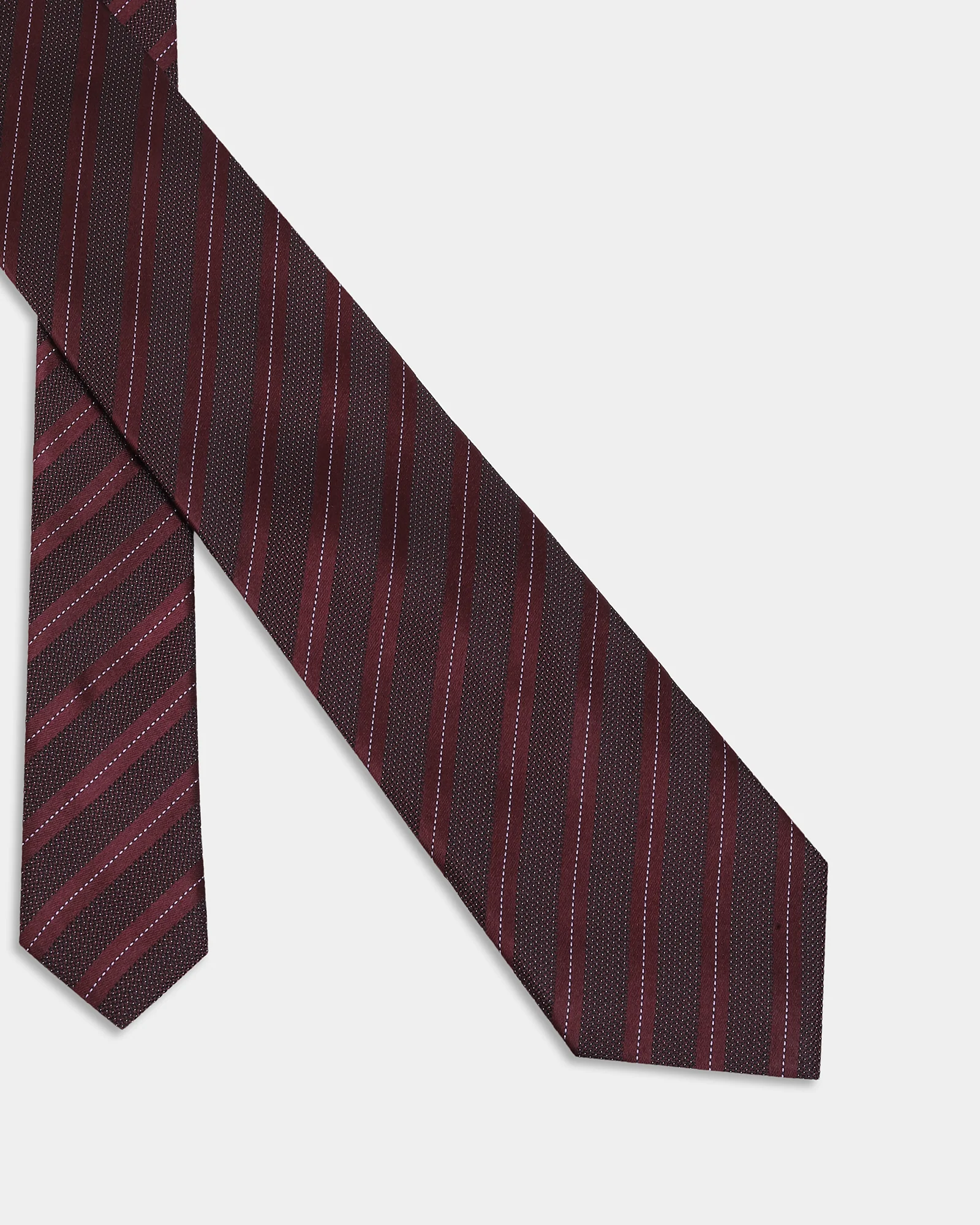 Wine Silk Jacquard Tie - Aras - Image 2