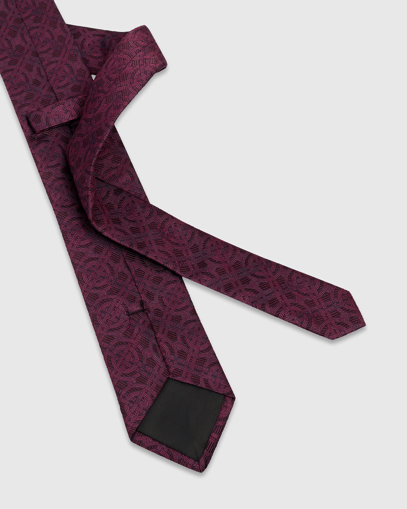 Wine Silk Jacquard Tie - Wynston - Image 4