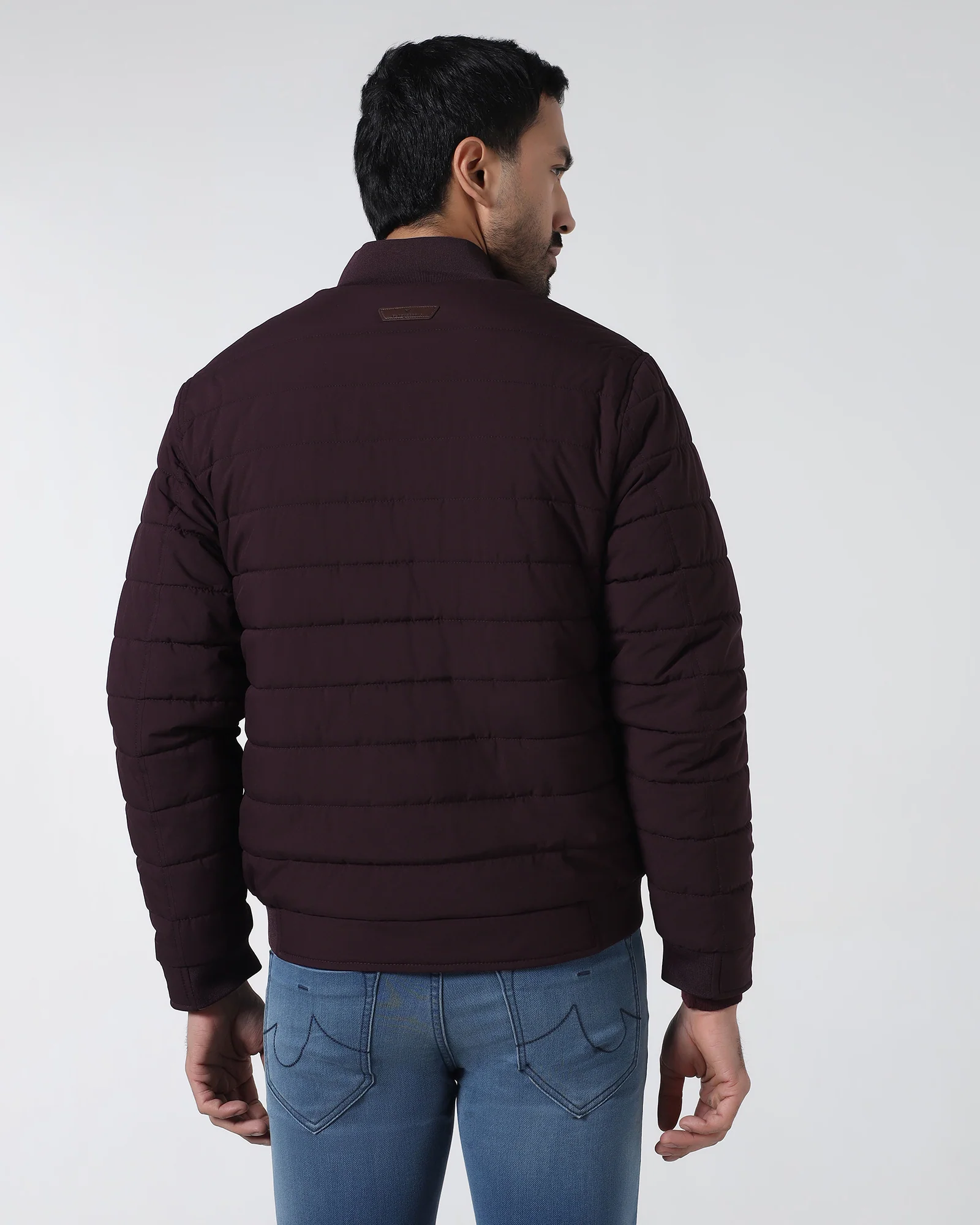 Wine Reversible Solid Zipper Jacket - Fietro - Image 2