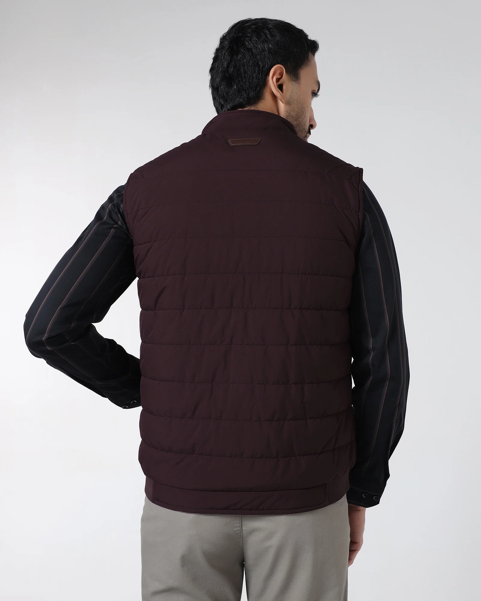 Wine Reversible Solid Zipper Jacket - Zietro - Image 2