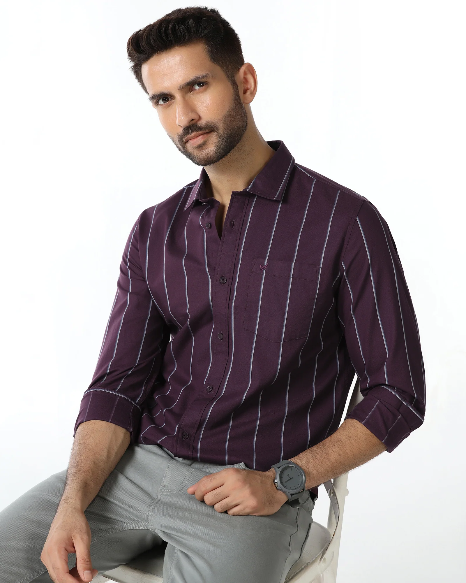Wine Stripe Shirt - Huon