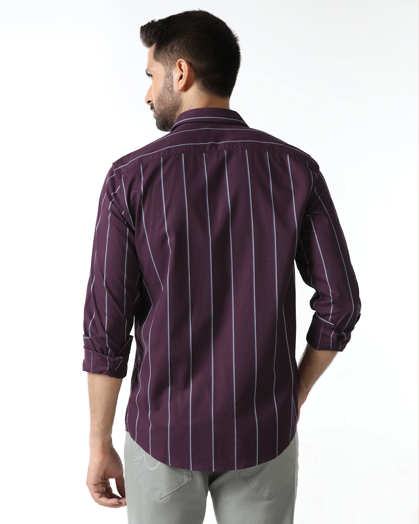 Wine Stripe Shirt - Huon - Image 2