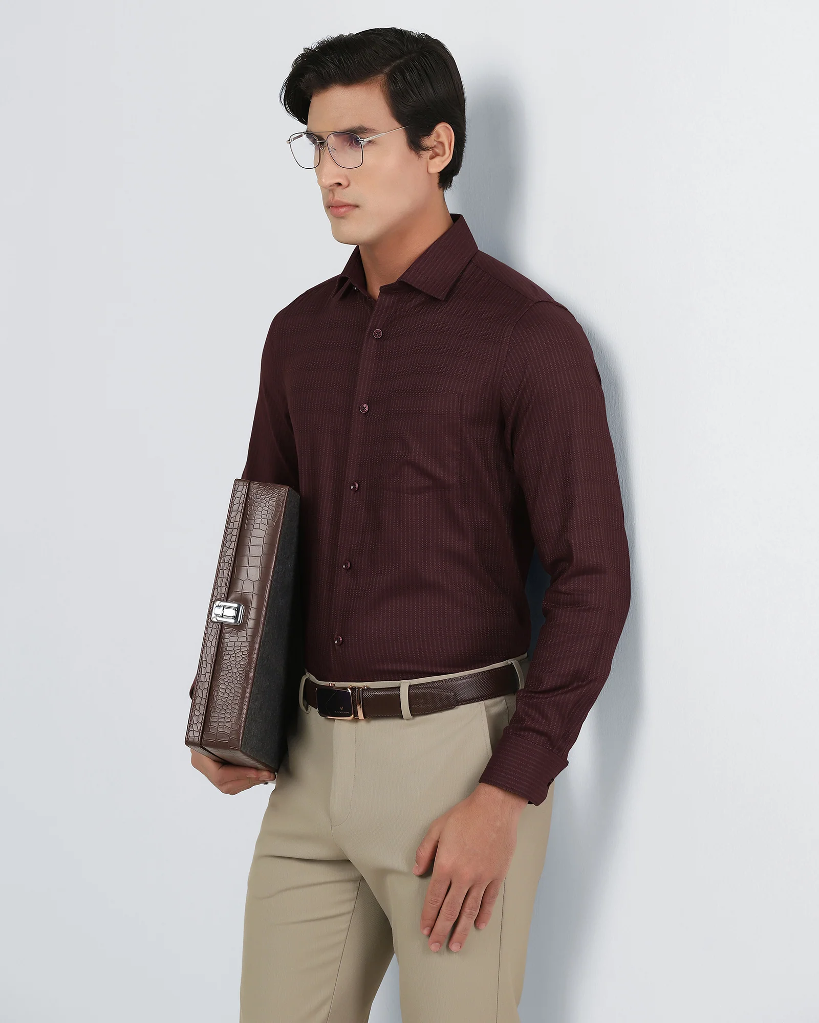 Wine Stripe Shirt - Preston - Image 7