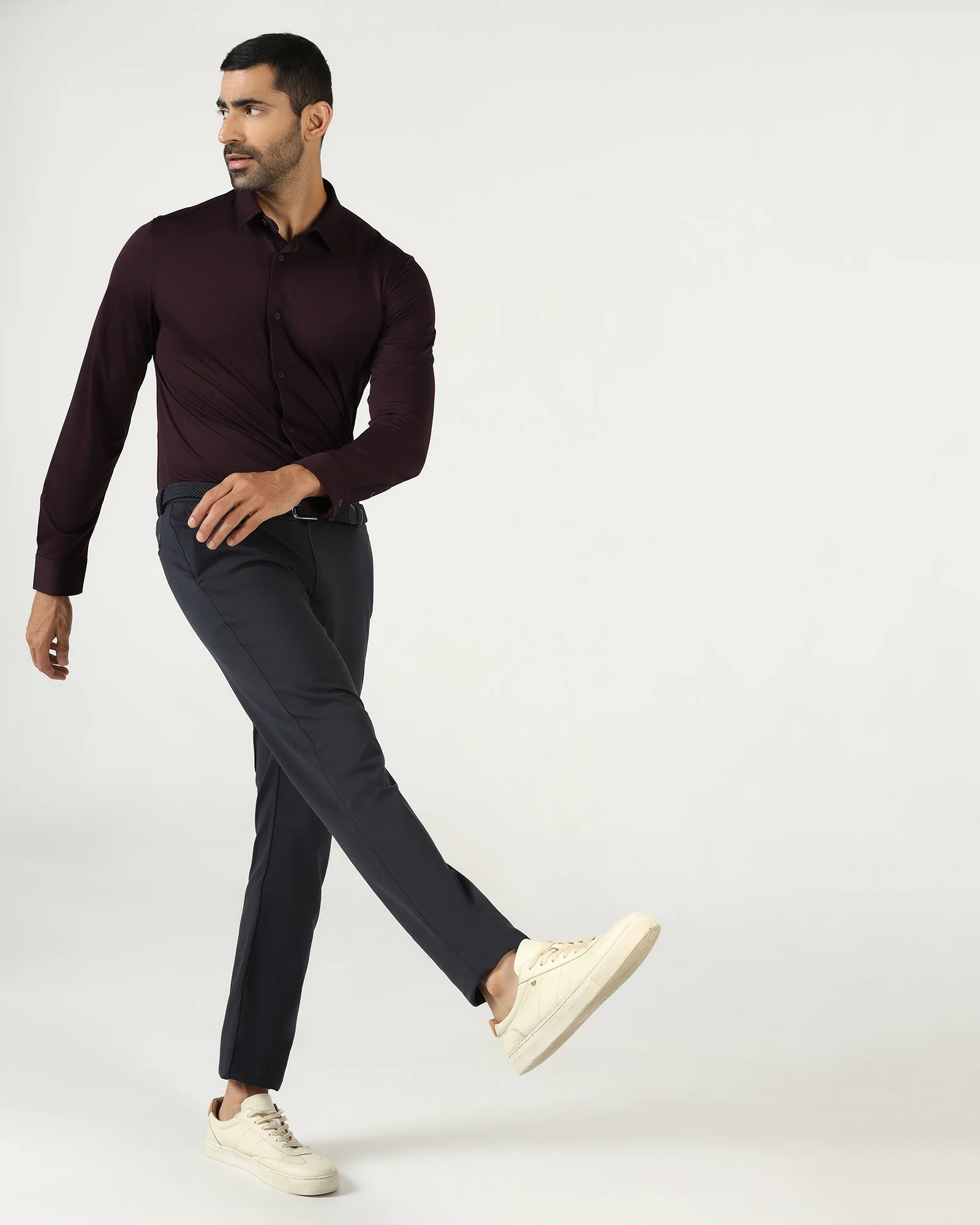 Wine TechPro Stripe Shirt - Keish - Image 8