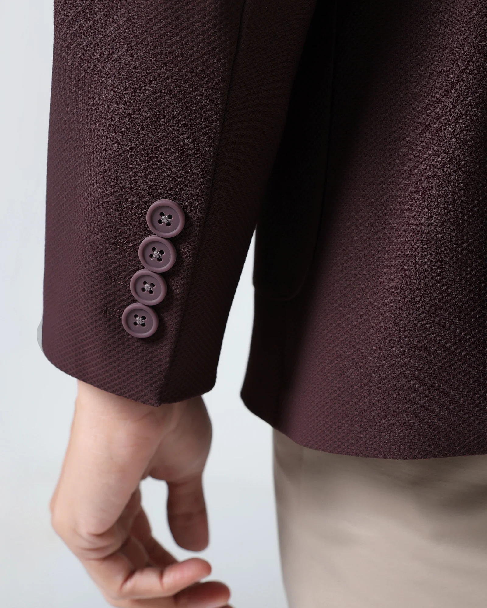 Wine TechPro Textured Blazer - Rodrygo - Image 5