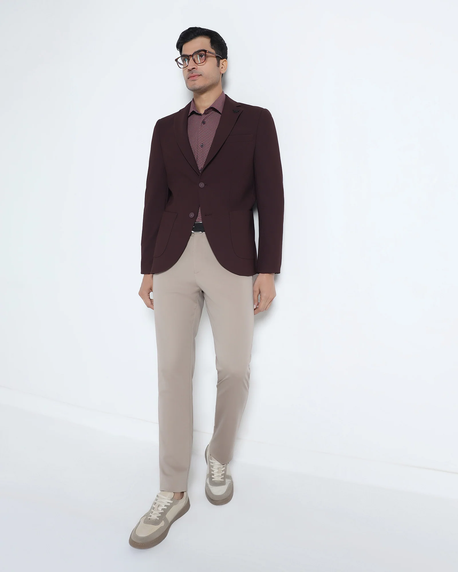 Wine TechPro Textured Blazer - Rodrygo - Image 6
